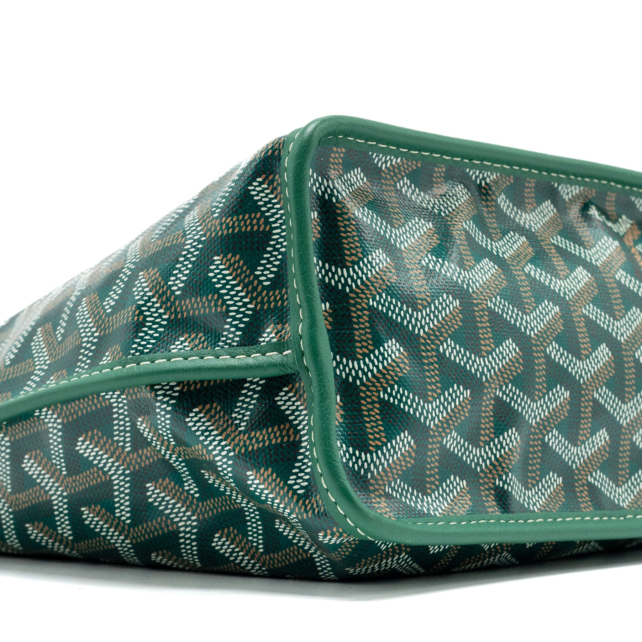 GOYARD MINI ANJOU TOTE BAG GOYARDLINE CANVAS/LEATHER GREEN SHW