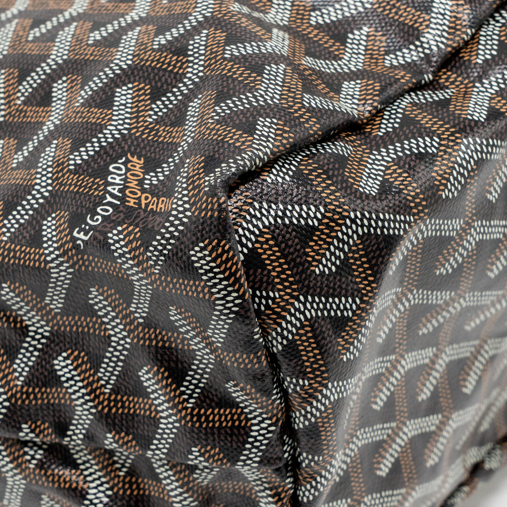 GOYARD SAINT LOUIS PM TOTE GOYARDINE CANVAS / CALFSKIN BLACK