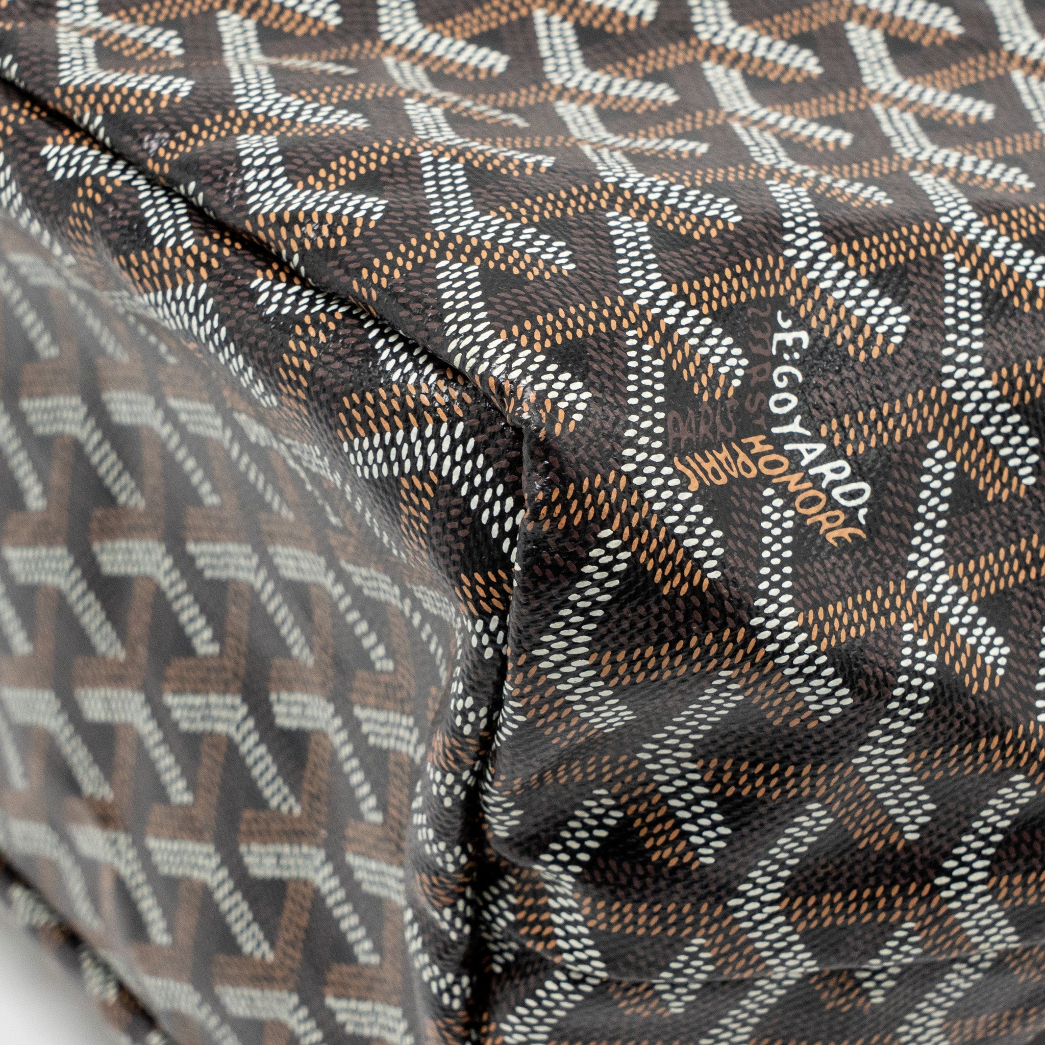 GOYARD SAINT LOUIS PM TOTE GOYARDINE CANVAS / CALFSKIN BLACK