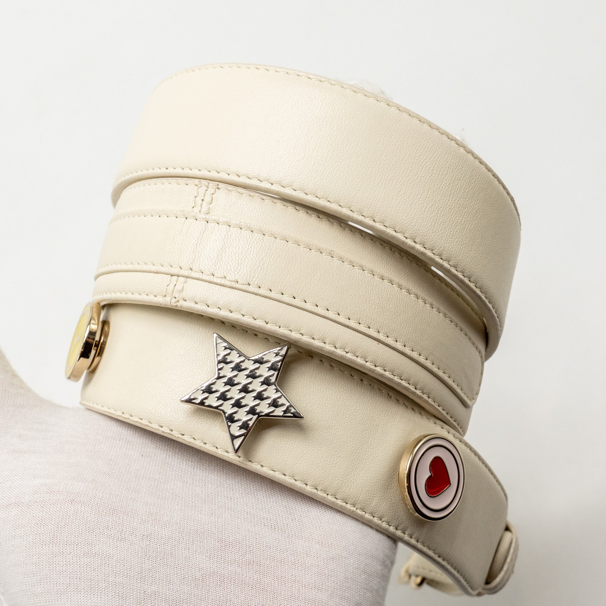 DIOR SMALL LADY DIOR LAMBSKIN WHITE LGHW