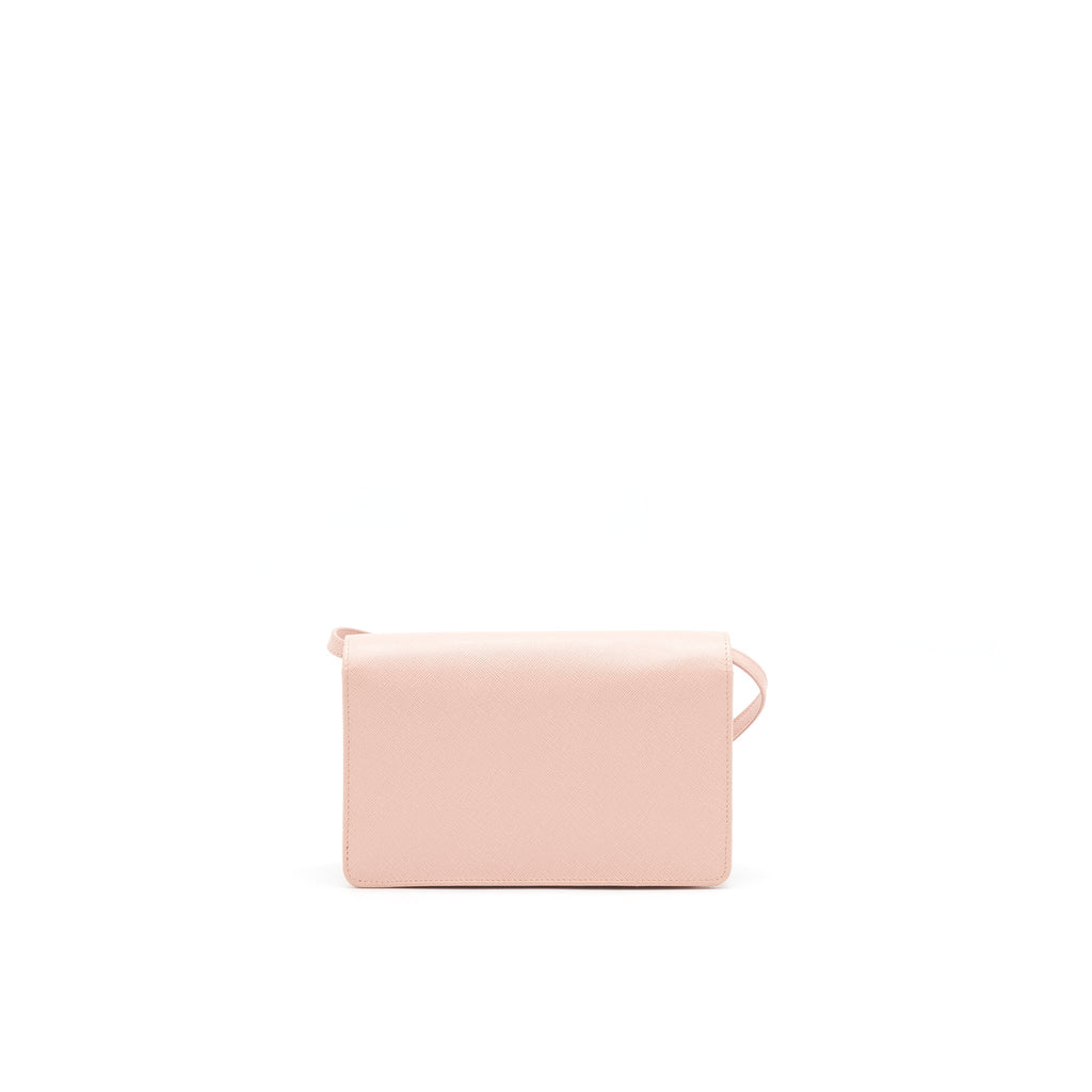 PRADA PORTAF SAFFIANO METAL ORO ORCHIDEA BAG