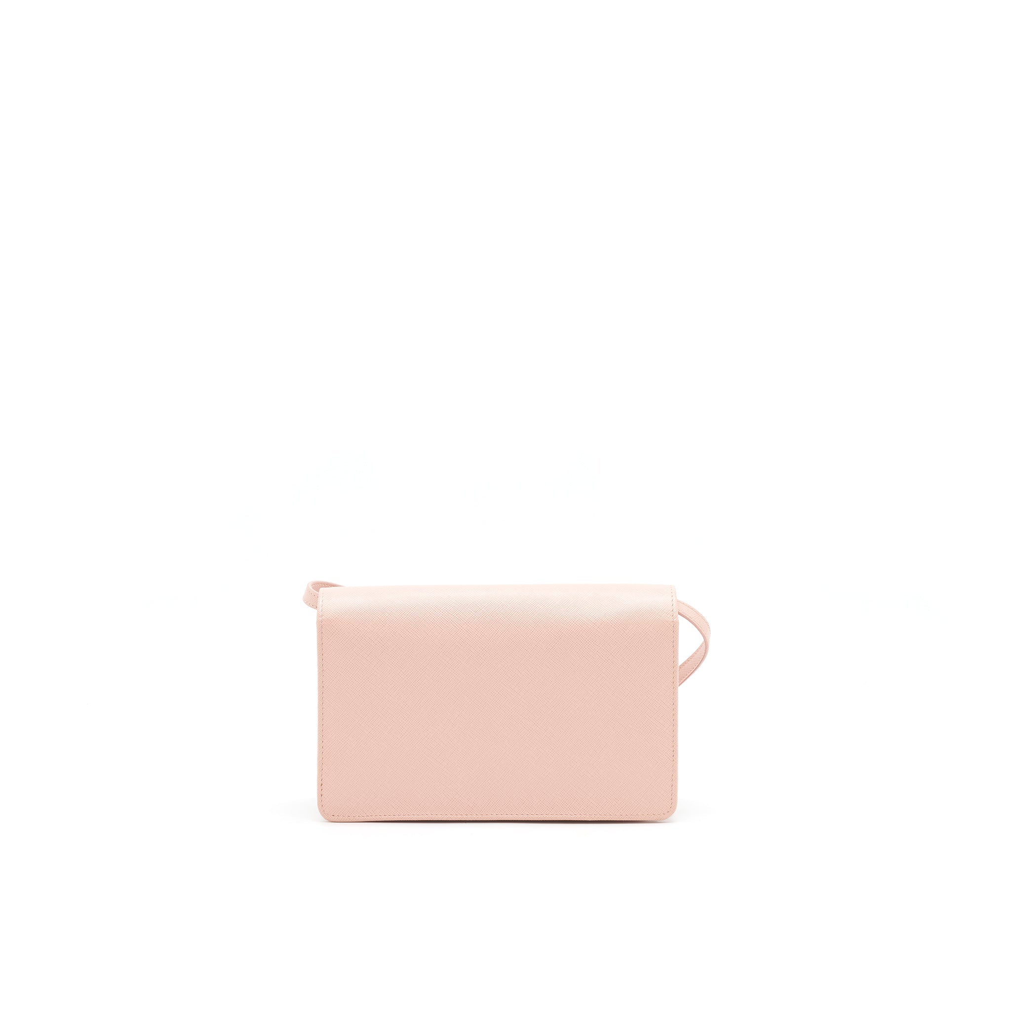 PRADA PORTAF SAFFIANO METAL ORO ORCHIDEA BAG