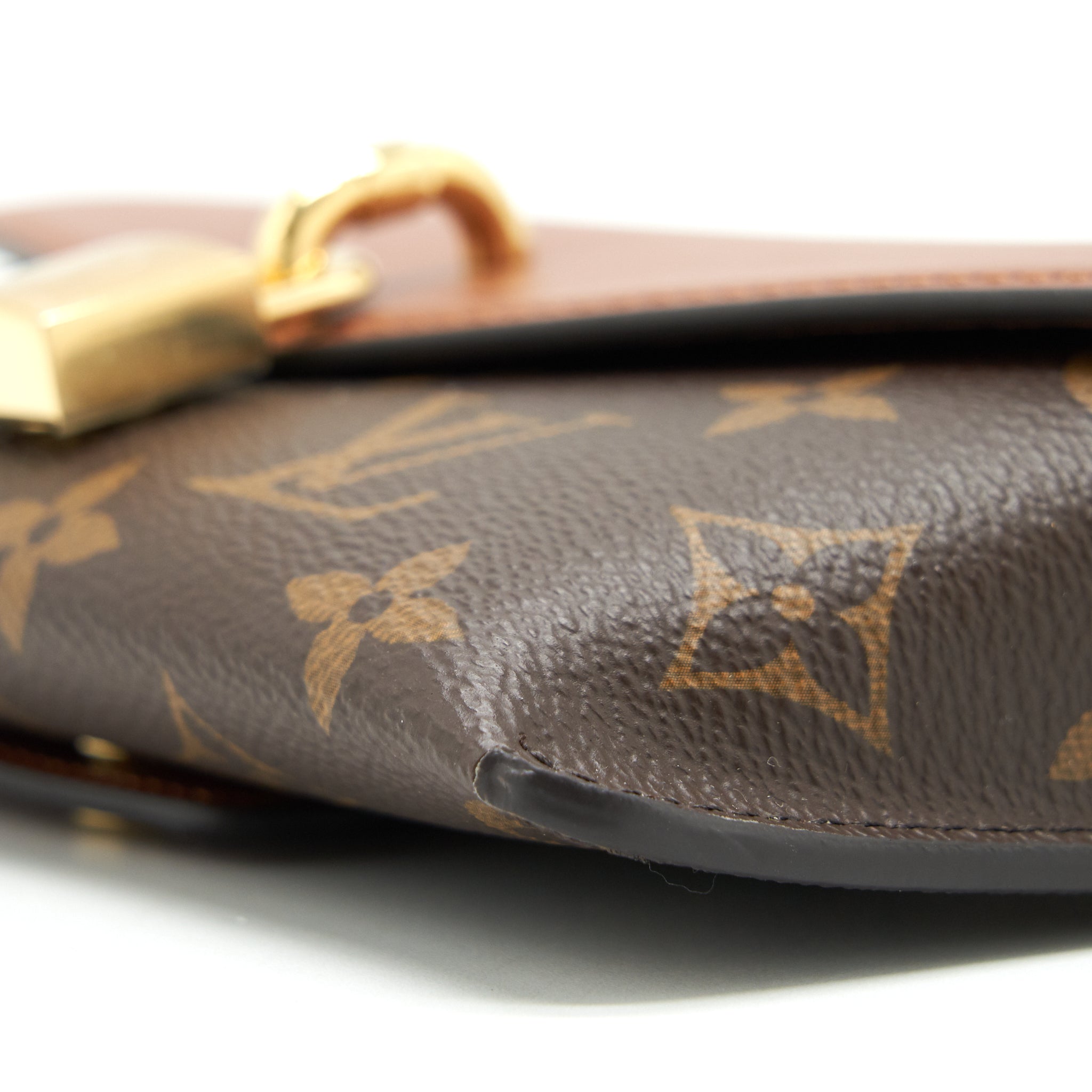 LOUIS VUITTON PADLOCK ON STRAP MONOGRAM CARAMEL GHW