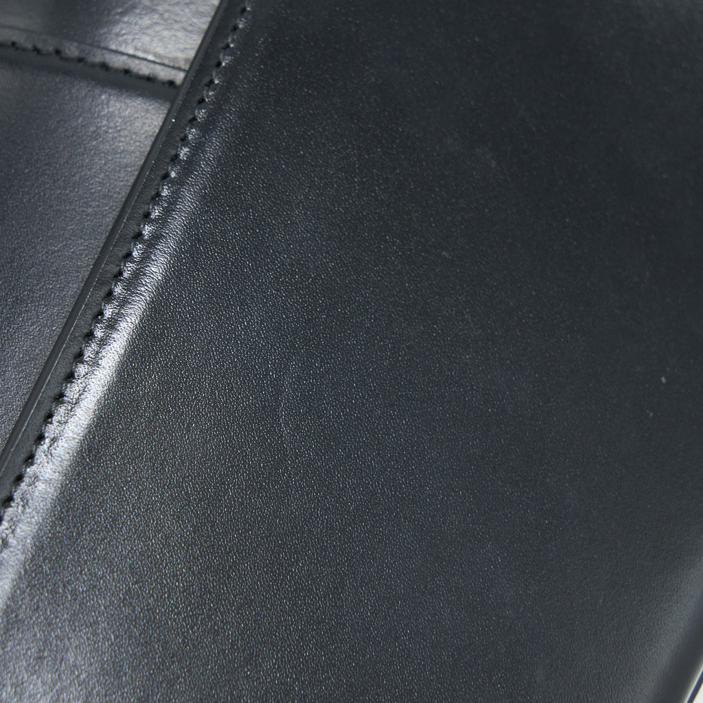 BALENCIAGA HOURGLASS SMALL HANDBAG BOX CALFSKIN BLACK GHW