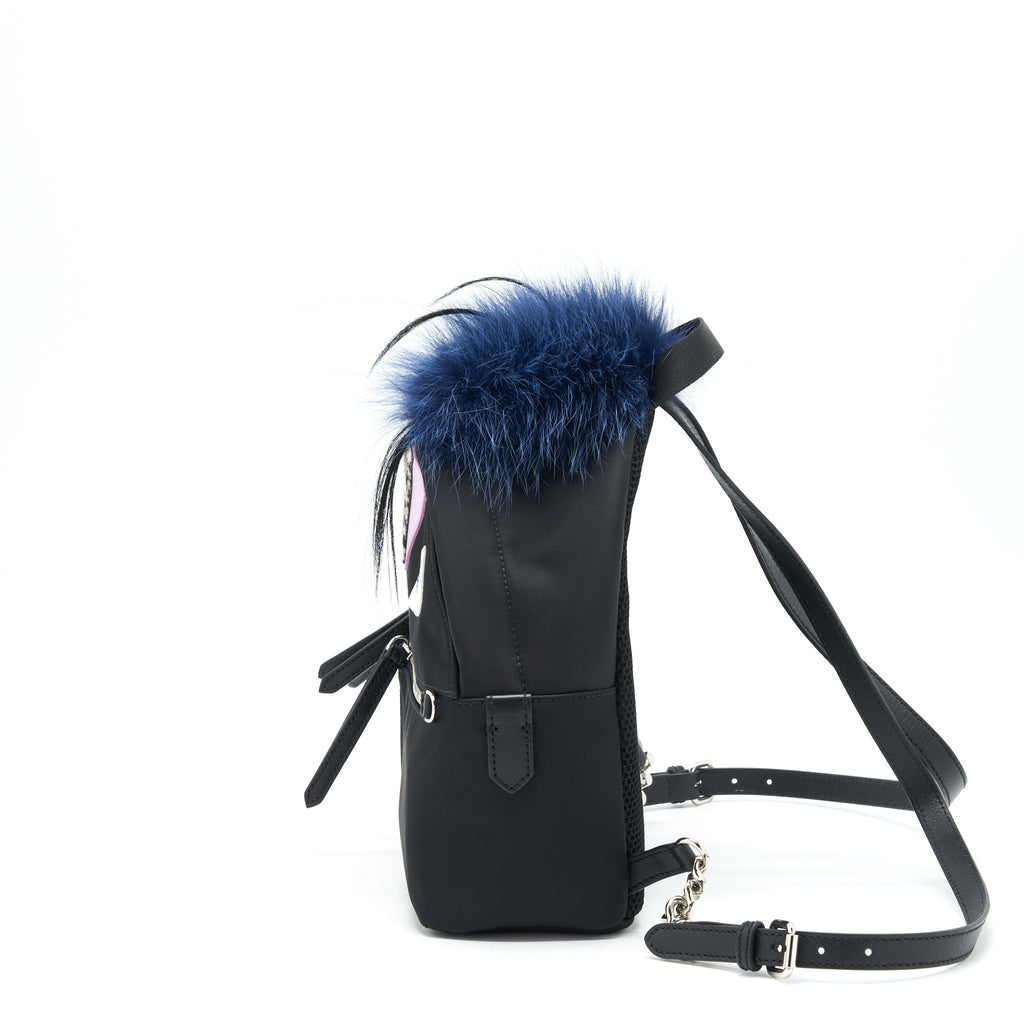 FENDI MONSTER BACKPACK BLACK/MULTICOLOUR SHW