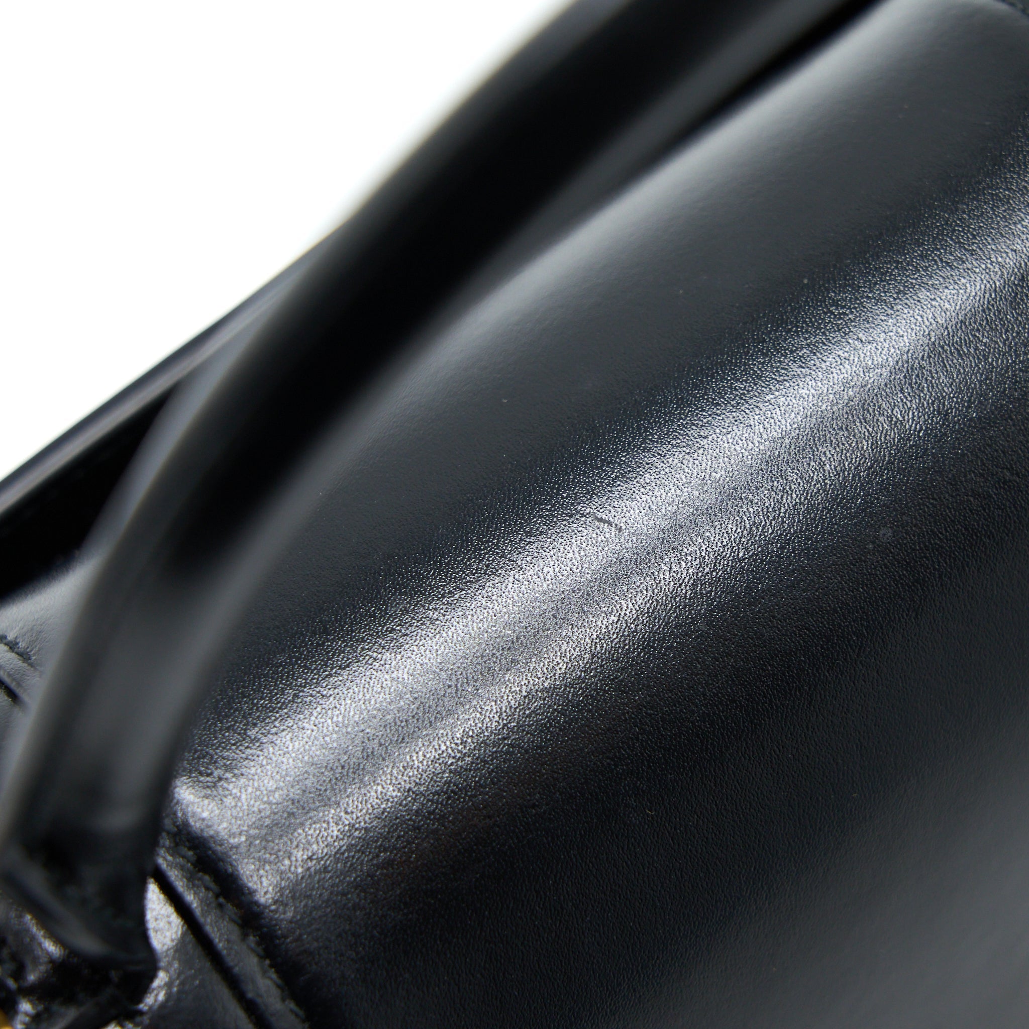 BALENCIAGA HOURGLASS SMALL HANDBAG BOX CALFSKIN BLACK GHW