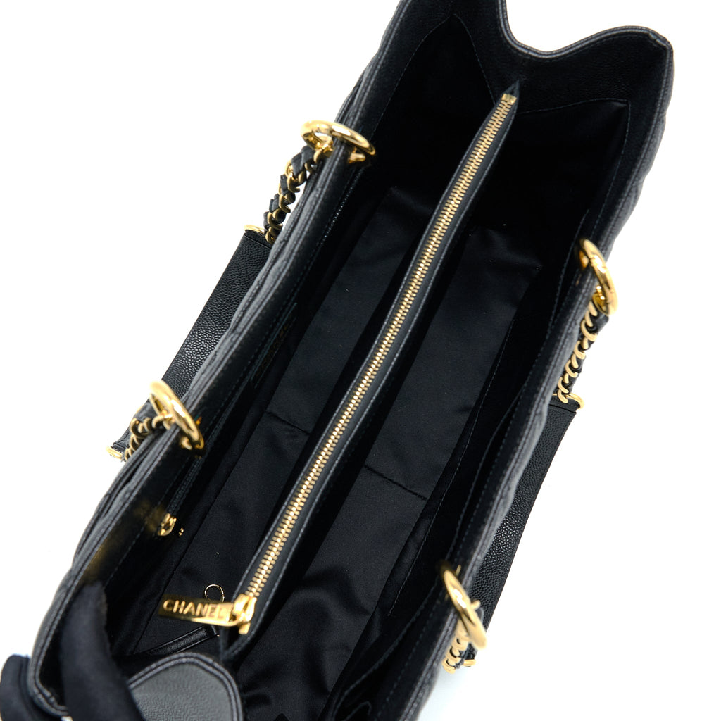 CHANEL GRAND SHOPPING TOTE XL CAVIAR BLACK GHW