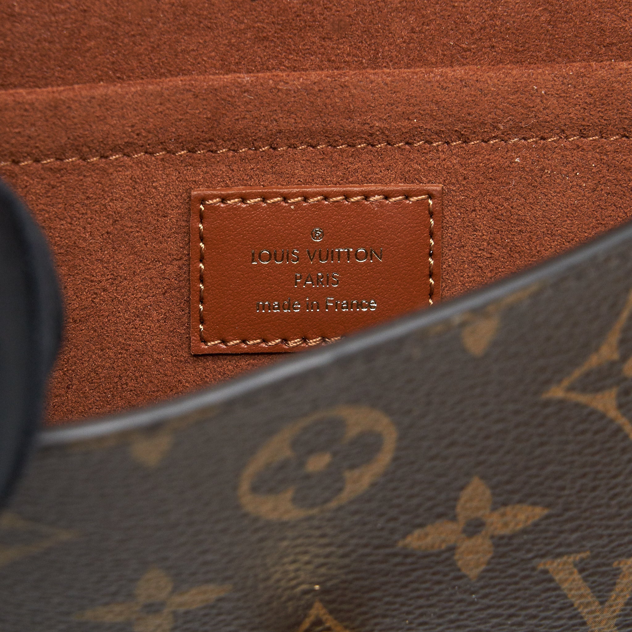 LOUIS VUITTON PADLOCK ON STRAP MONOGRAM CARAMEL GHW