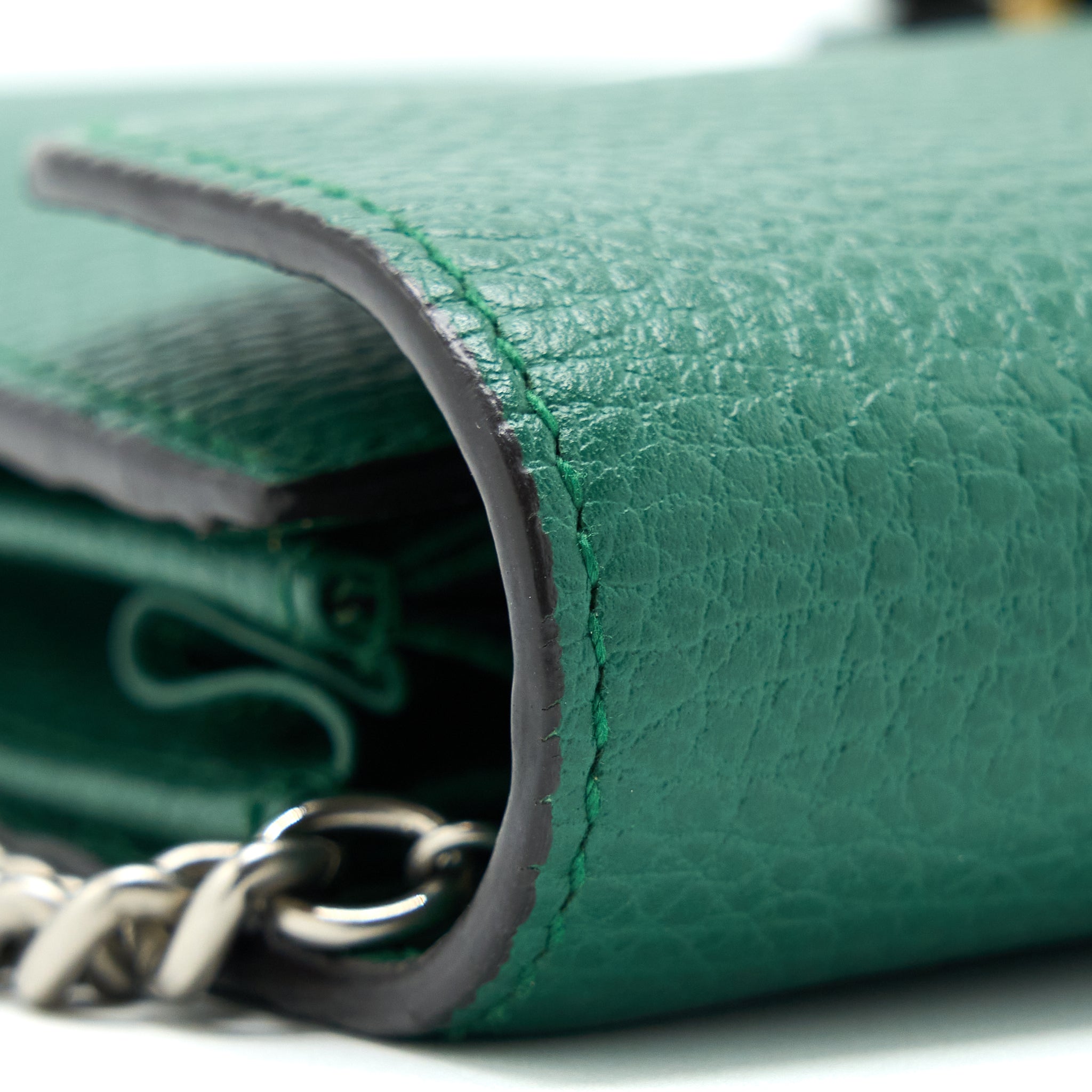 GUCCI MINI DIONYSUS WALLET ON CHAIN GREEN MULTICOLOUR HARDWARE