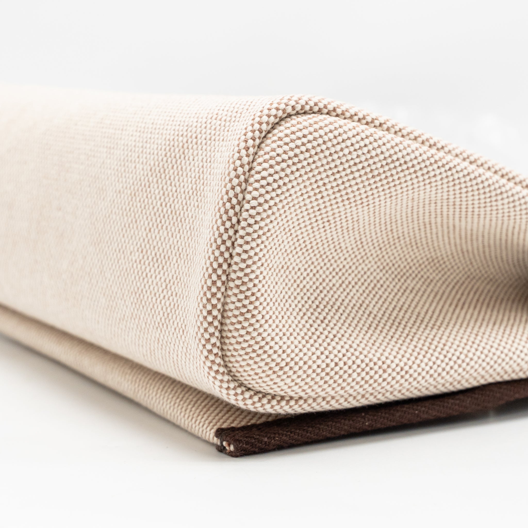 HERMES HERBAG MINI CANVAS/HUNTER LEATHER ECRU-BEIGE/EBENE SHW