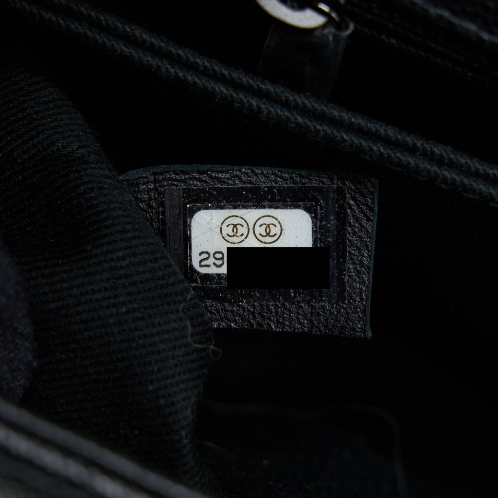CHANEL SMALL COCO HANDLE CHEVRON CAVIAR SO BLACK