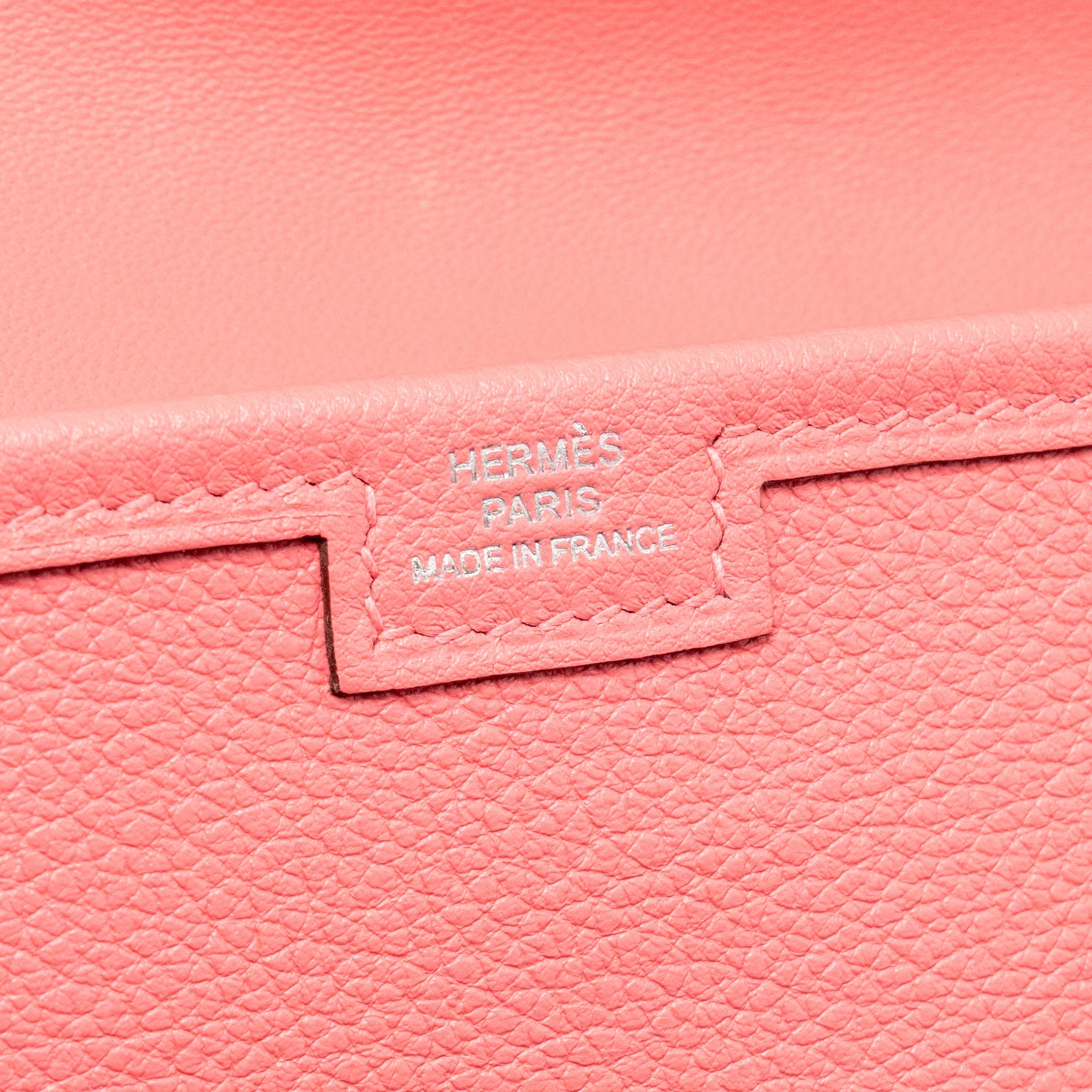 HERMES JIGE ELAN CLUTCH EVERCOLOR ROSE AZALEE
