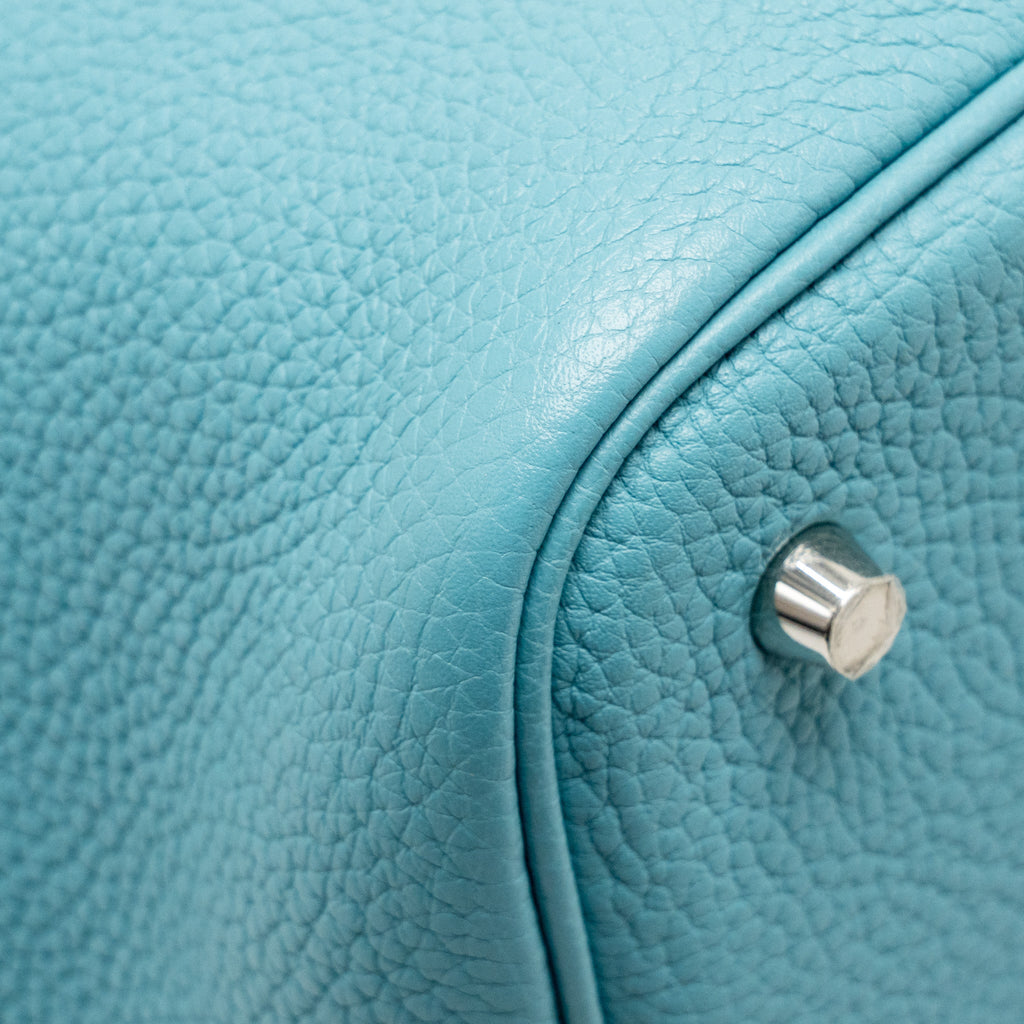 HERMES PICOTIN 22 LOCK BAG CLEMENCE 3Z BLUE SAINT CYR SHW