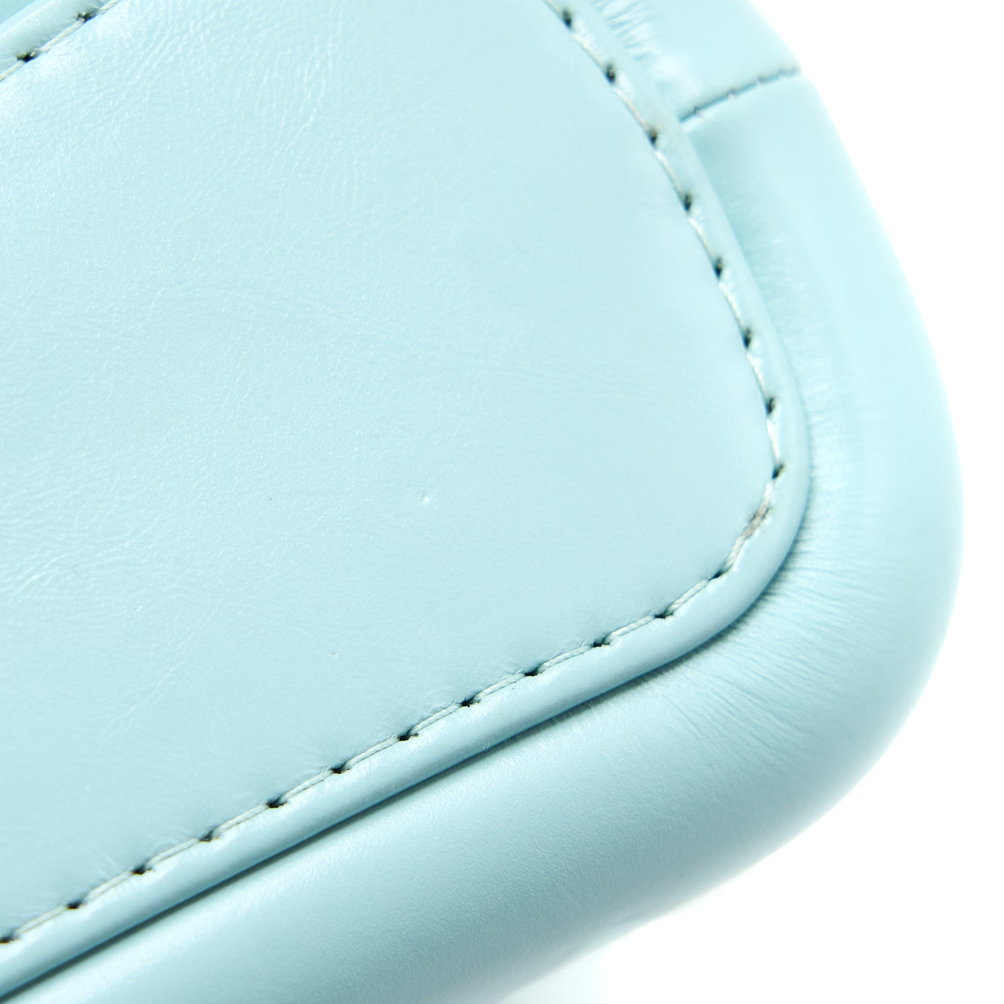 CHANEL SMALL GABRIELLE CHEVRON CALFSKIN LIGHT BLUE MULTICOLOUR HARDWARE