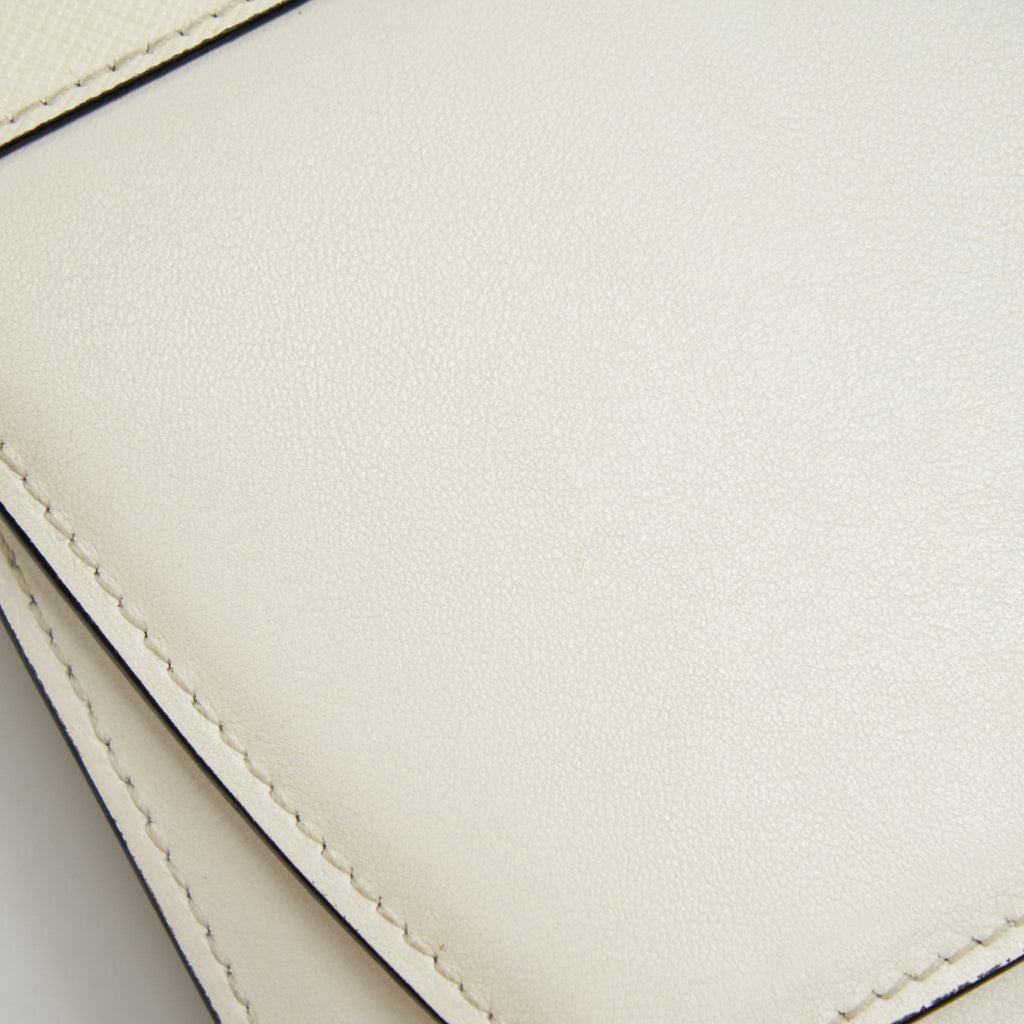 PRADA WOMAN'S MESSANGER BAG WHITE WITH SHW