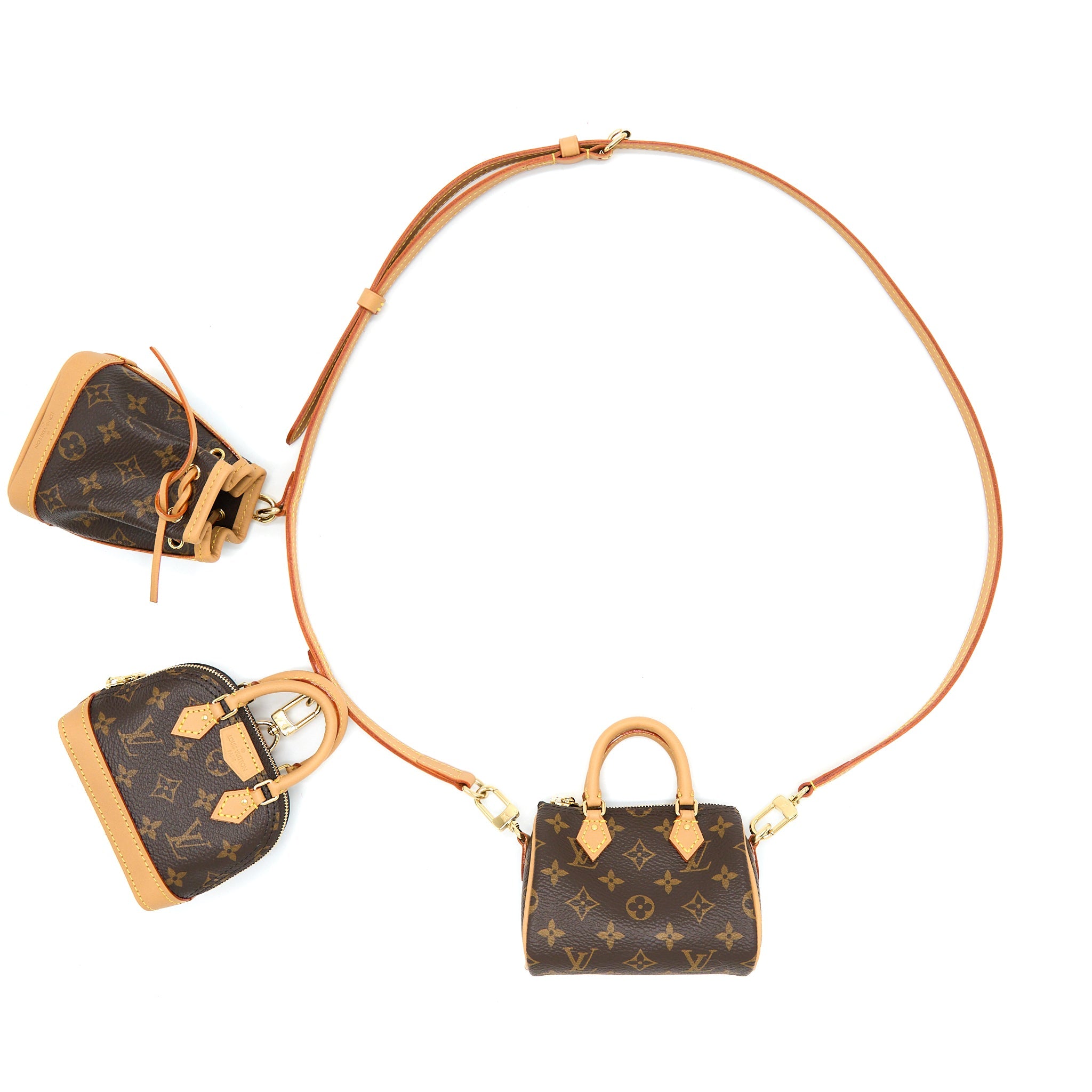 LOUIS VUITTON TRIO MINI ICONES MONOGRAM CANVAS GHW