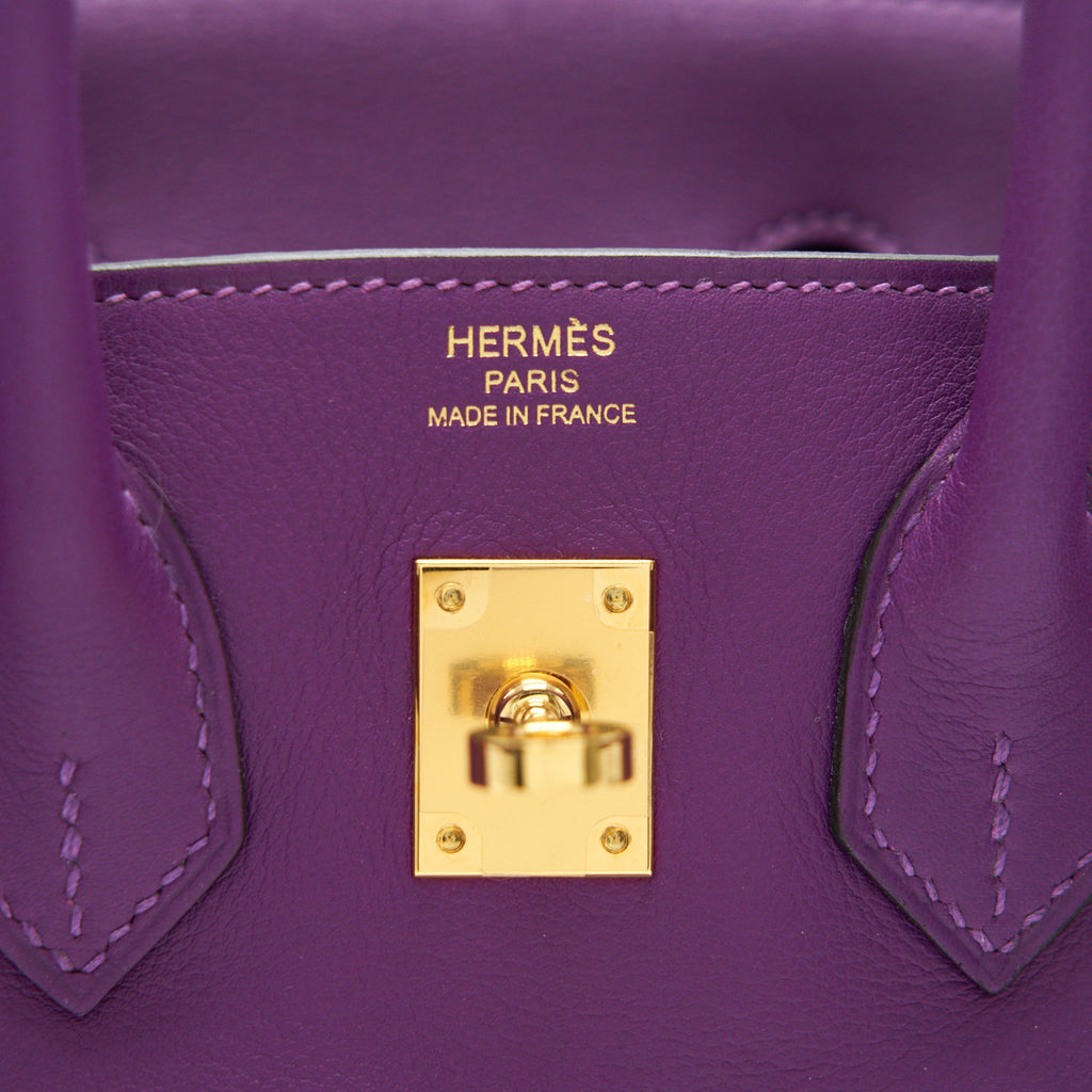HERMES BIRKIN25 SWIFT LEATHER P9 ANEMONE GHW