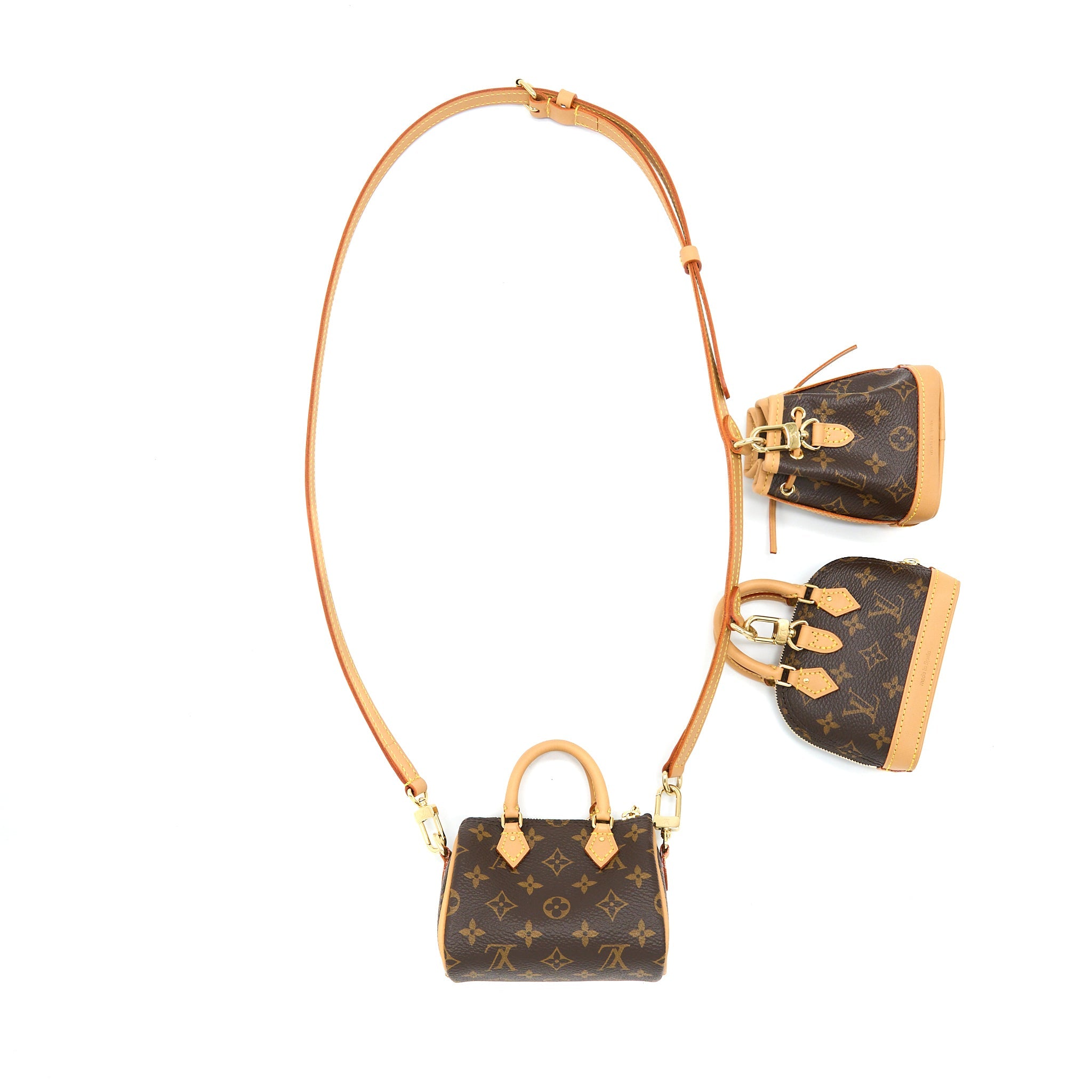 LOUIS VUITTON TRIO MINI ICONES MONOGRAM CANVAS GHW