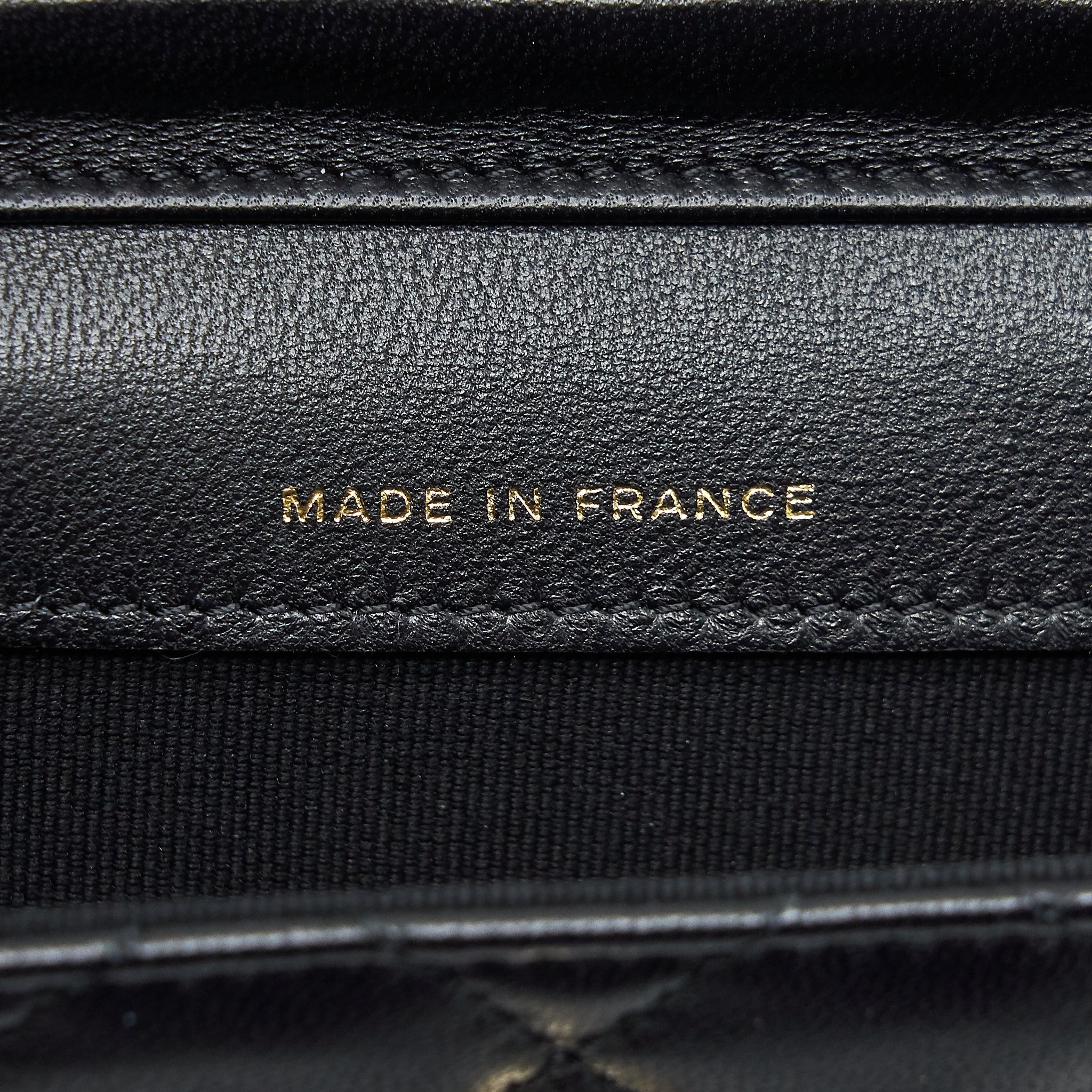 CHANEL MINI FLAP CARD HOLDER RIBBON CHAIN LAMBSKIN BLACK LGHW