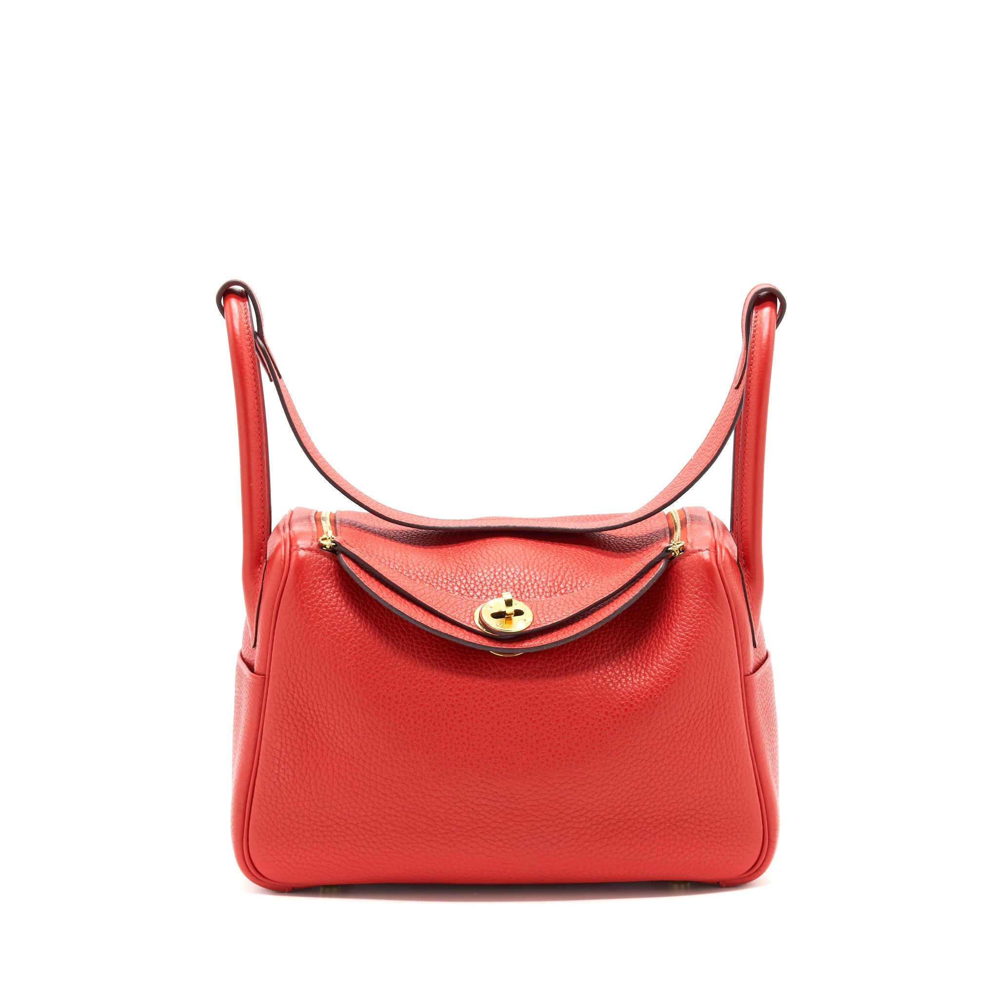 HERMES LINDY 26 ROUGE TOMATE GHW