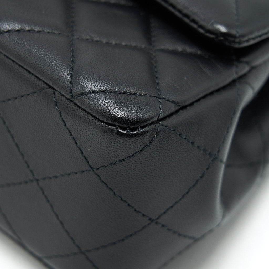 CHANEL MINI RECTANGULAR FLAP BAG LAMBSKIN BLACK LGHW