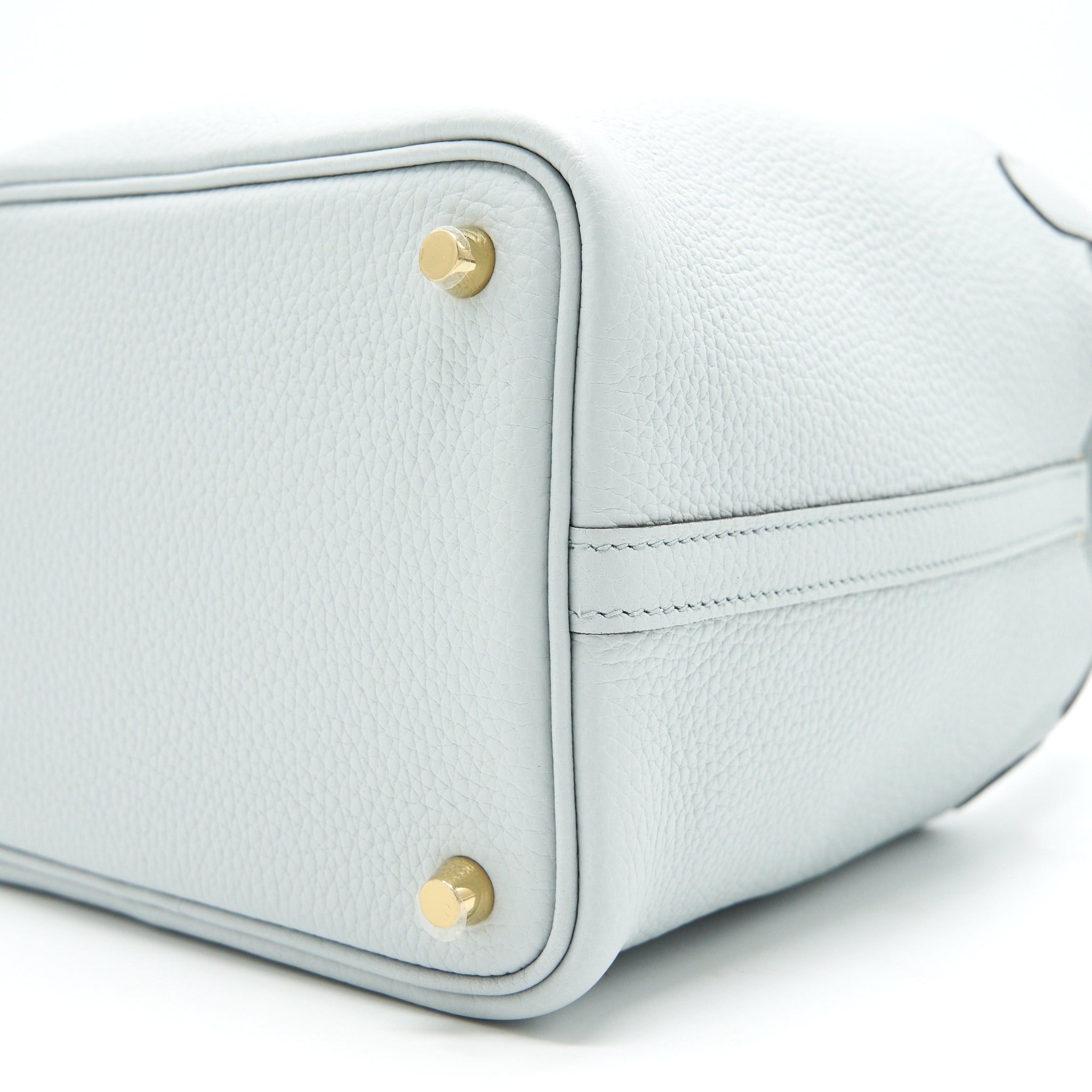 HERMES PICOTIN 18 LOCK BAG BLUE PALE GHW