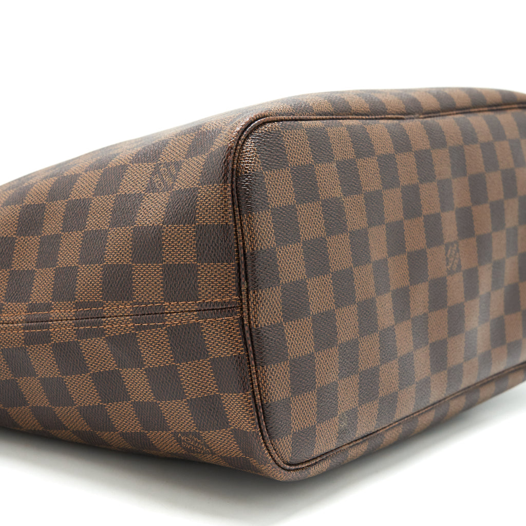 LOUIS VUITTON NEVERFULL MM DAMIER EBENE CANVAS /ROSE BALLERINE