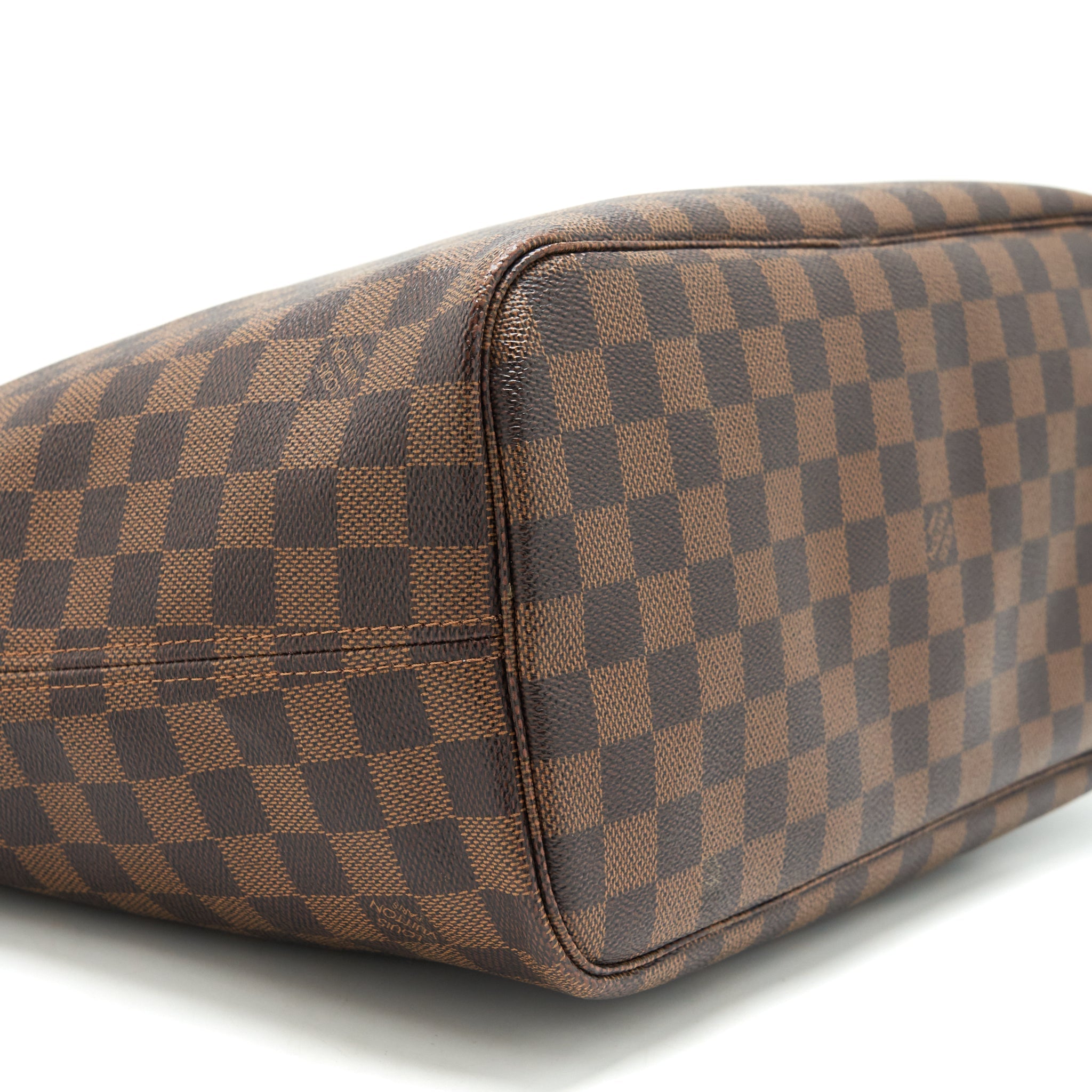 LOUIS VUITTON NEVERFULL MM DAMIER EBENE CANVAS /ROSE BALLERINE