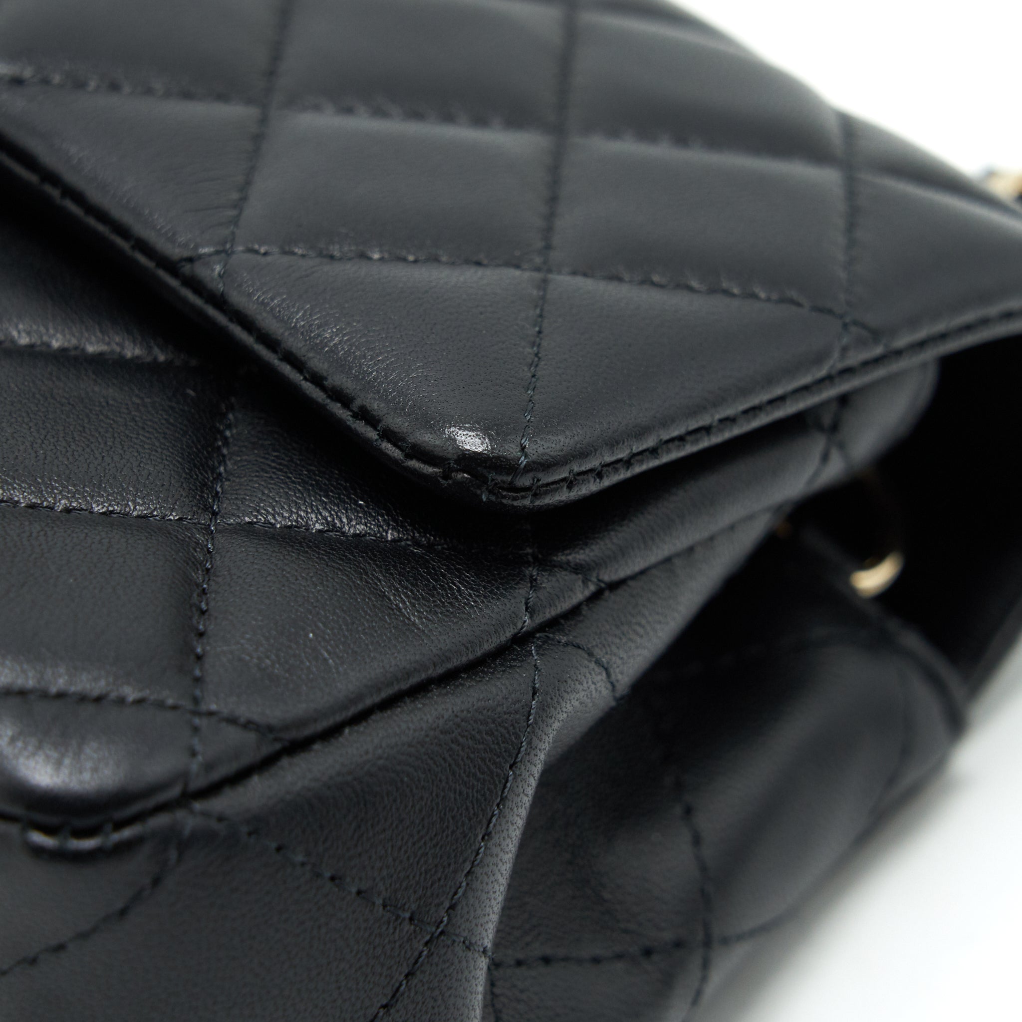 CHANEL MINI RECTANGULAR FLAP BAG LAMBSKIN BLACK LGHW
