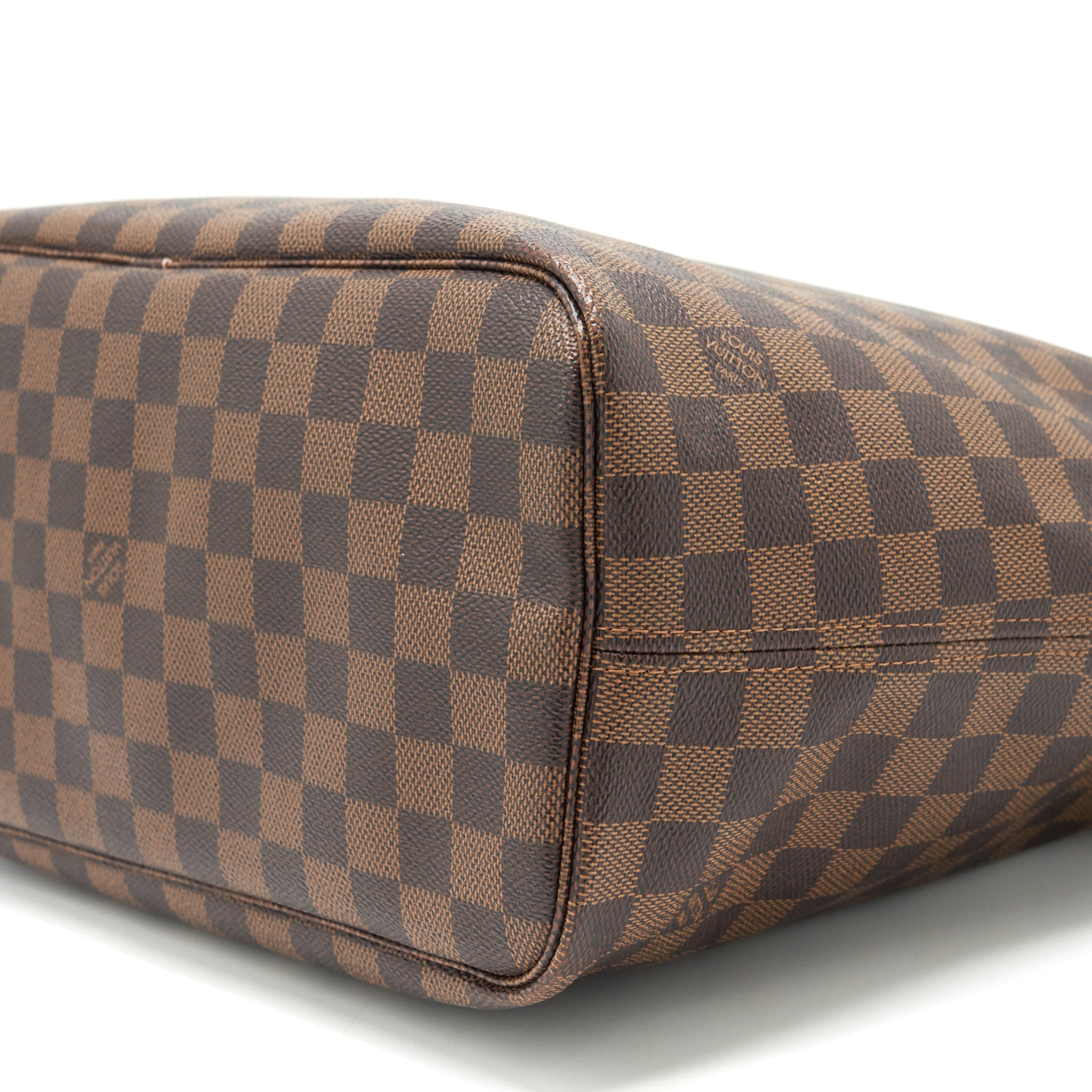 LOUIS VUITTON NEVERFULL MM DAMIER EBENE CANVAS /ROSE BALLERINE