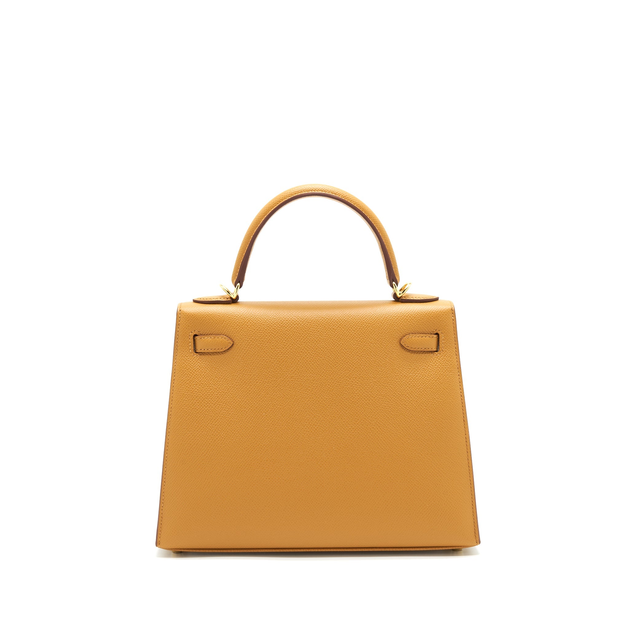 HERMES KELLY 25 SELLIER EPSOM LEATHER SESAME GHW
