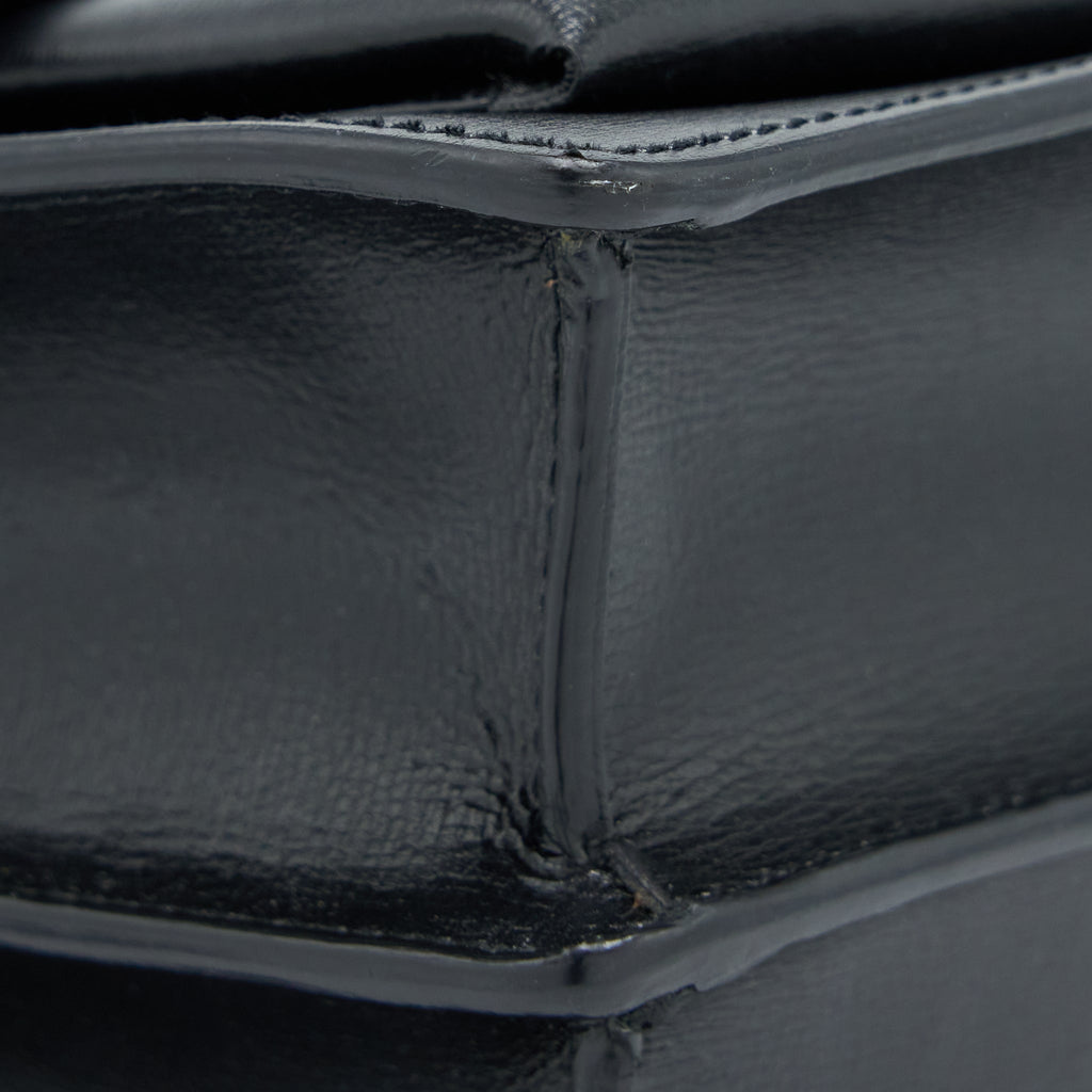SAINT LAURENT/YSL SUNSET LARGE CHAIN BAG CALFSKIN BLACK SHW