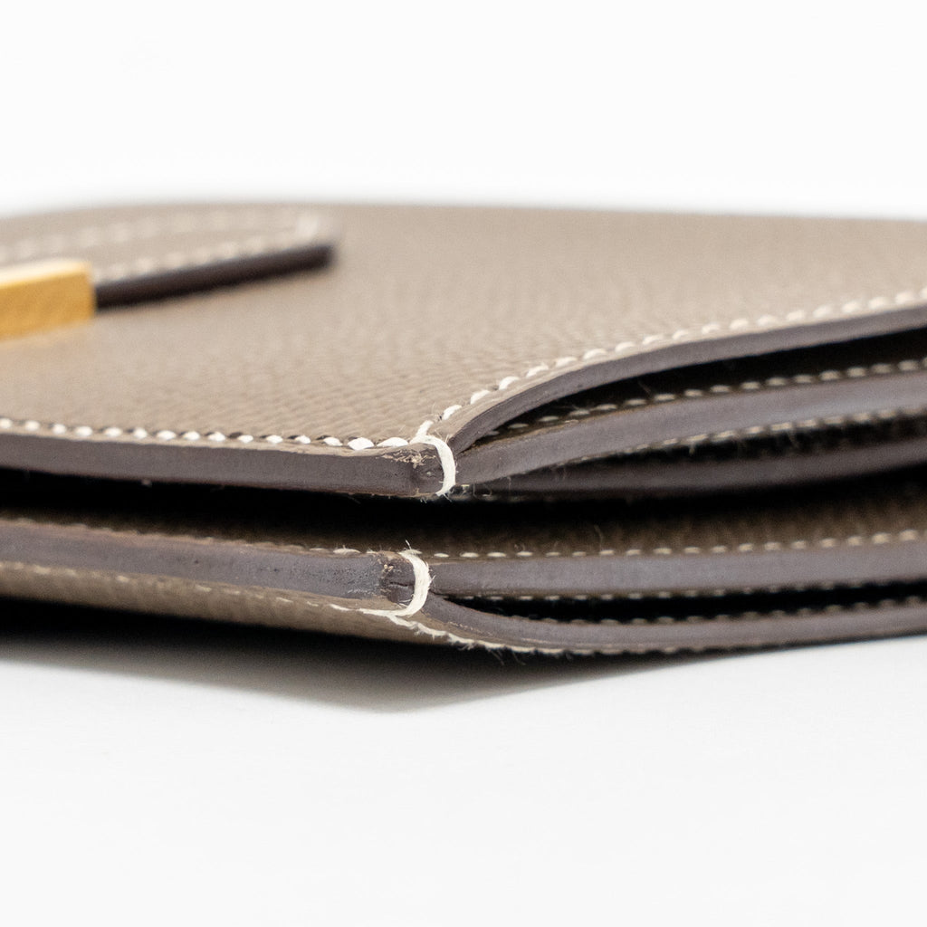 HERMES BEARN COMPACT WALLET EPSOM ETOUPE GHW