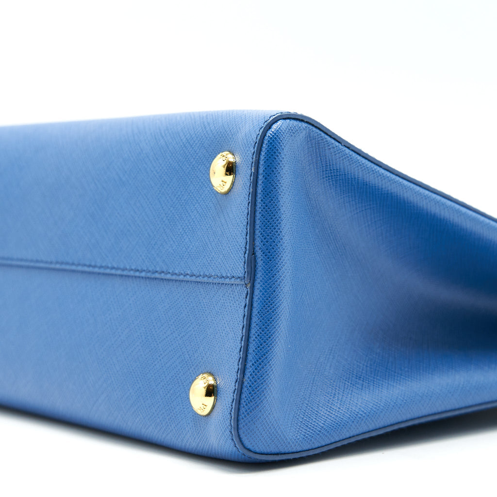PRADA SHOPPING SAFFIANO LUX COBALTO BAG IN BLUE