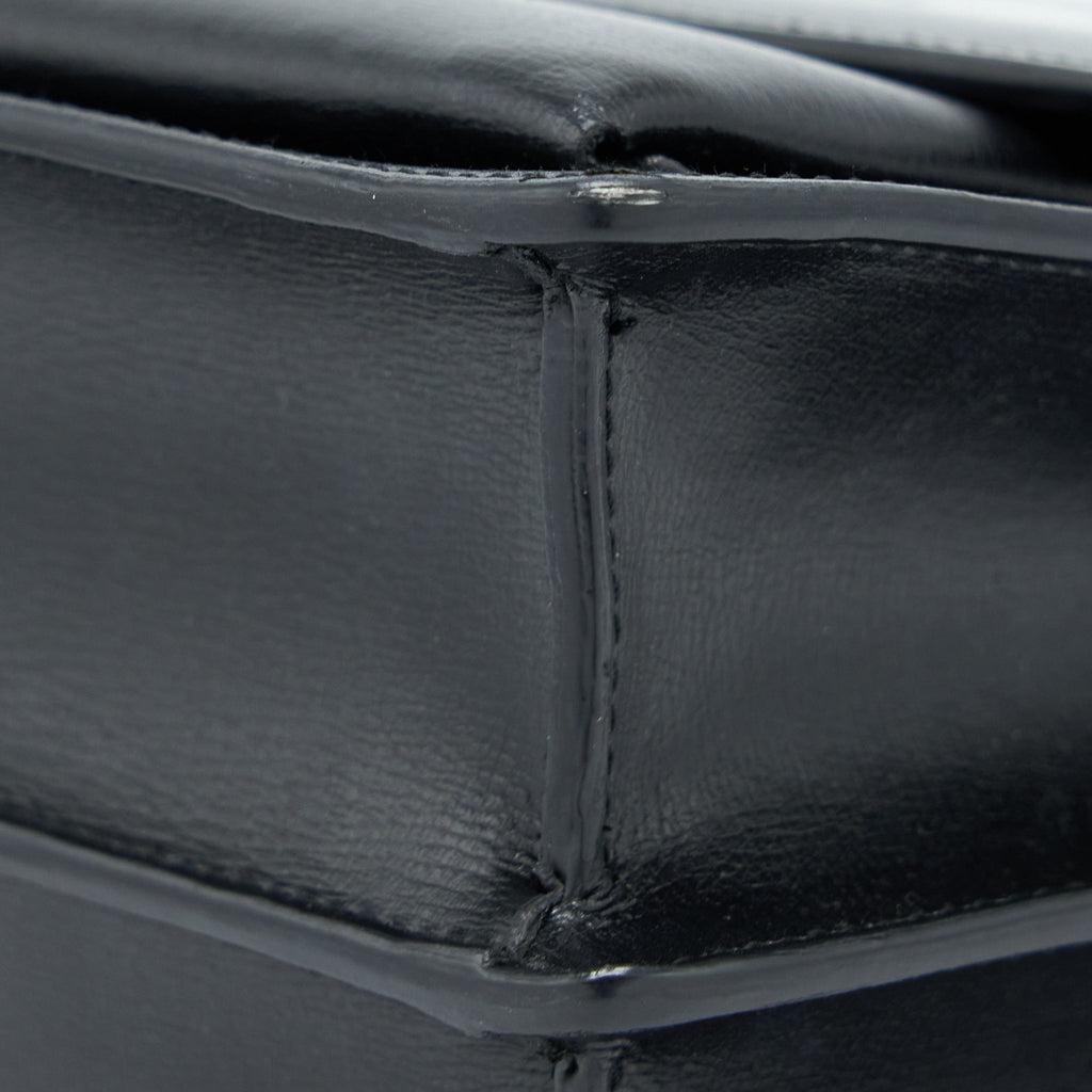 SAINT LAURENT/YSL SUNSET LARGE CHAIN BAG CALFSKIN BLACK SHW