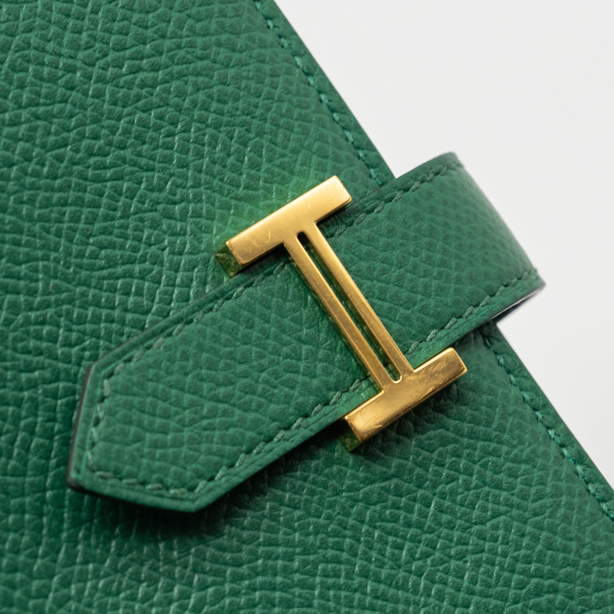 HERMES BEARN LONG WALLET EPSOM U4 VERT VERTIGO GHW