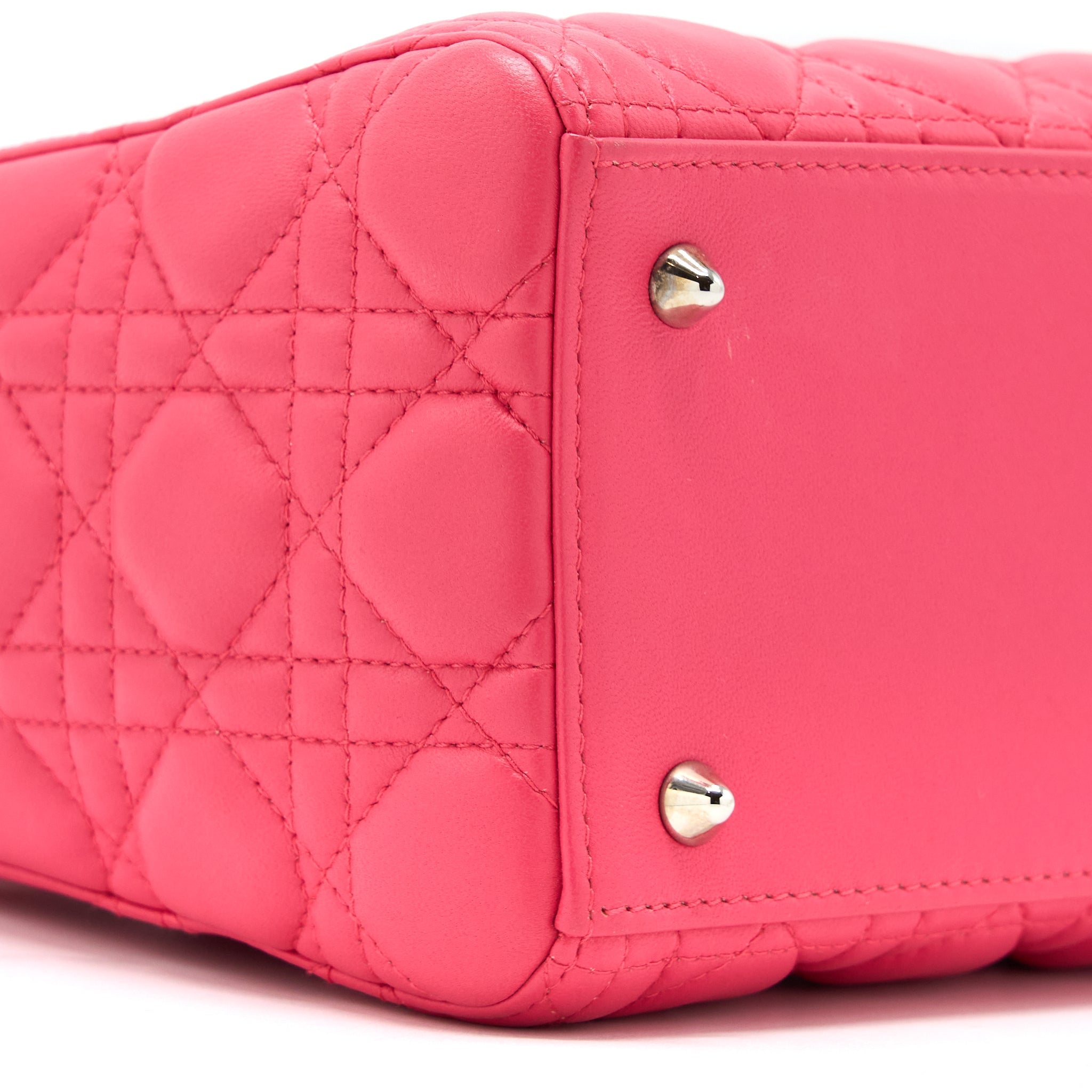 DIOR MEDIUM LADY DIOR LAMBSKIN PINK SHW