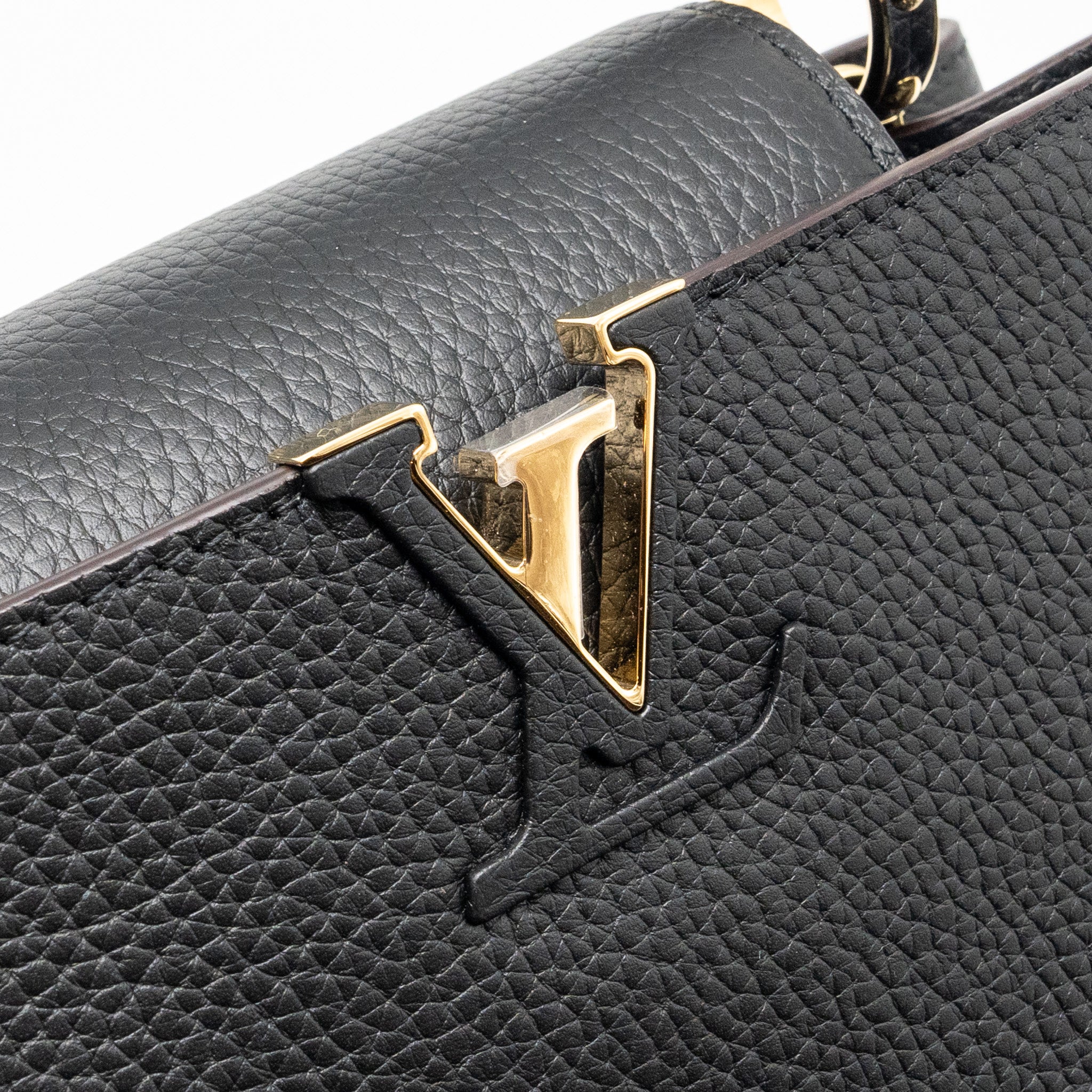 LOUIS VUITTON CAPUCINES BB CALFSKIN BLACK GHW