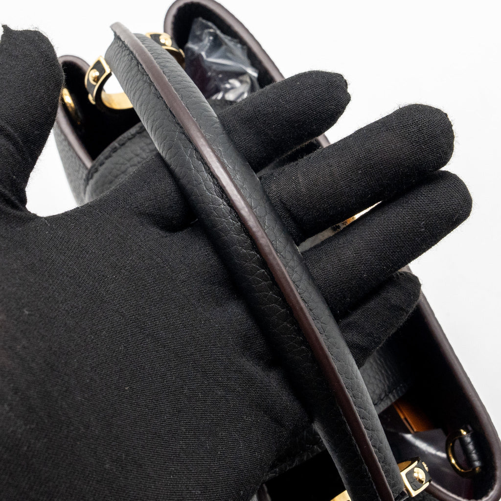 LOUIS VUITTON CAPUCINES BB CALFSKIN BLACK GHW