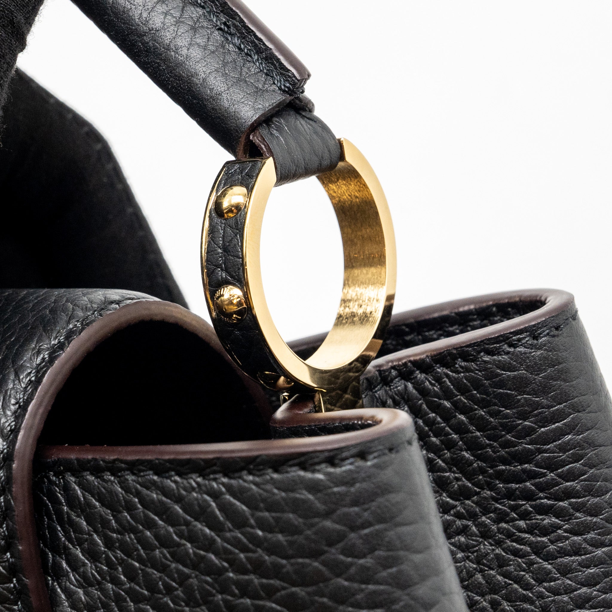 LOUIS VUITTON CAPUCINES BB CALFSKIN BLACK GHW