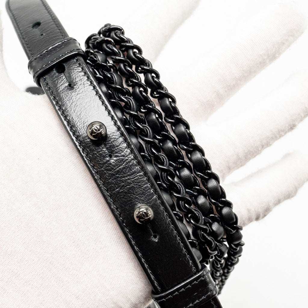 CHANEL SMALL GABRIELLE HOBO BAG AGED CALFSKIN SO BLACK