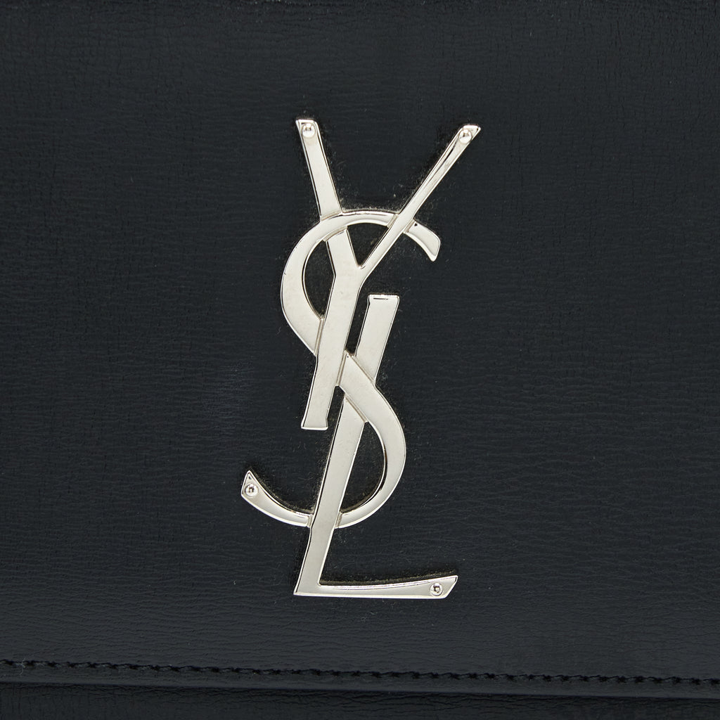SAINT LAURENT/YSL SUNSET LARGE CHAIN BAG CALFSKIN BLACK SHW
