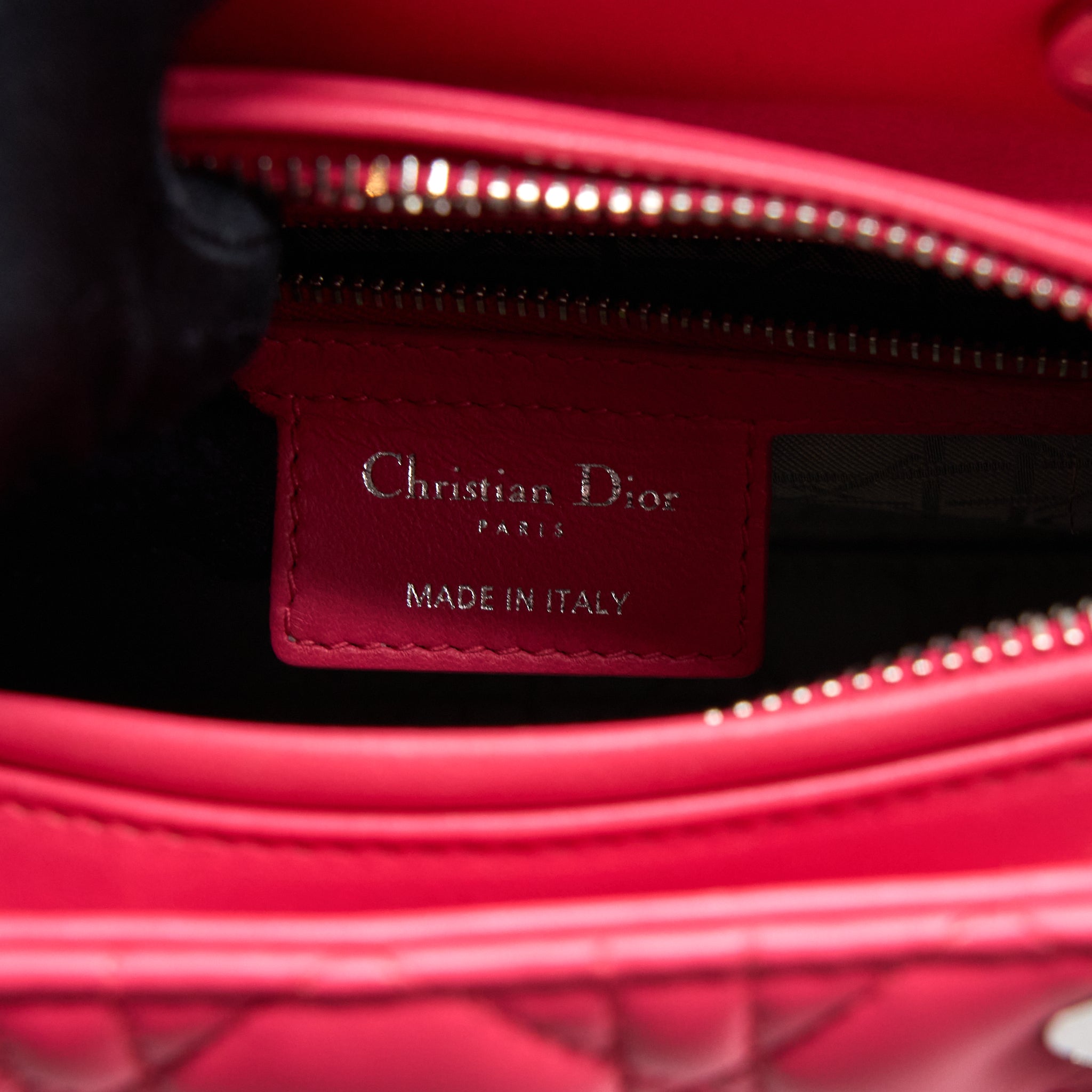 DIOR MEDIUM LADY DIOR LAMBSKIN PINK SHW