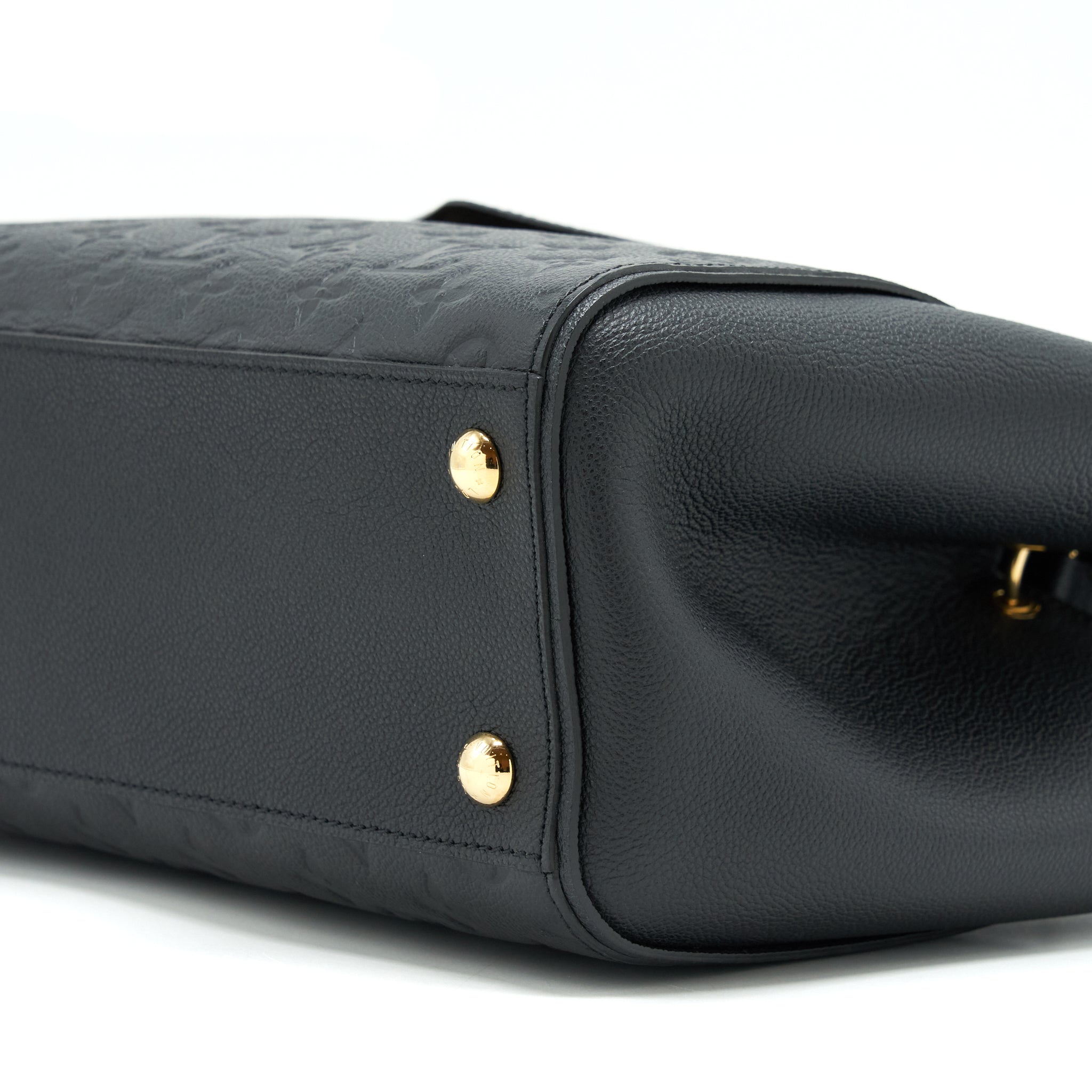 LOUIS VUITTON BLACK MONOGRAM EMPREINTE TROCADERO HANDBAG GHW
