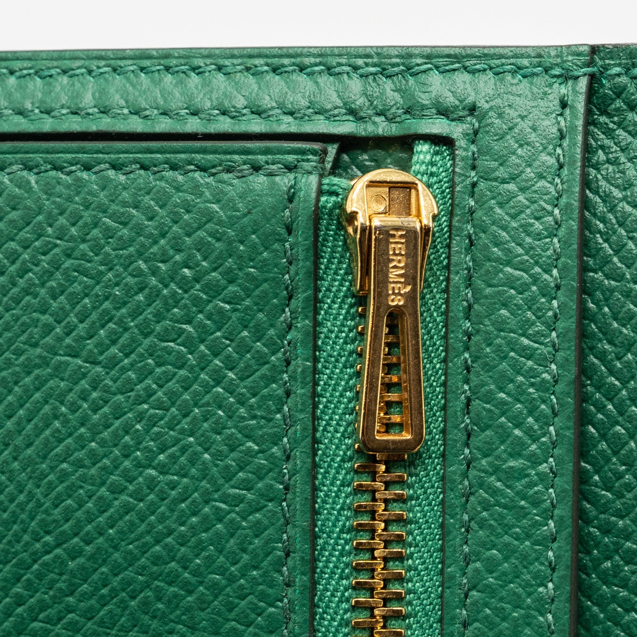 HERMES BEARN LONG WALLET EPSOM U4 VERT VERTIGO GHW