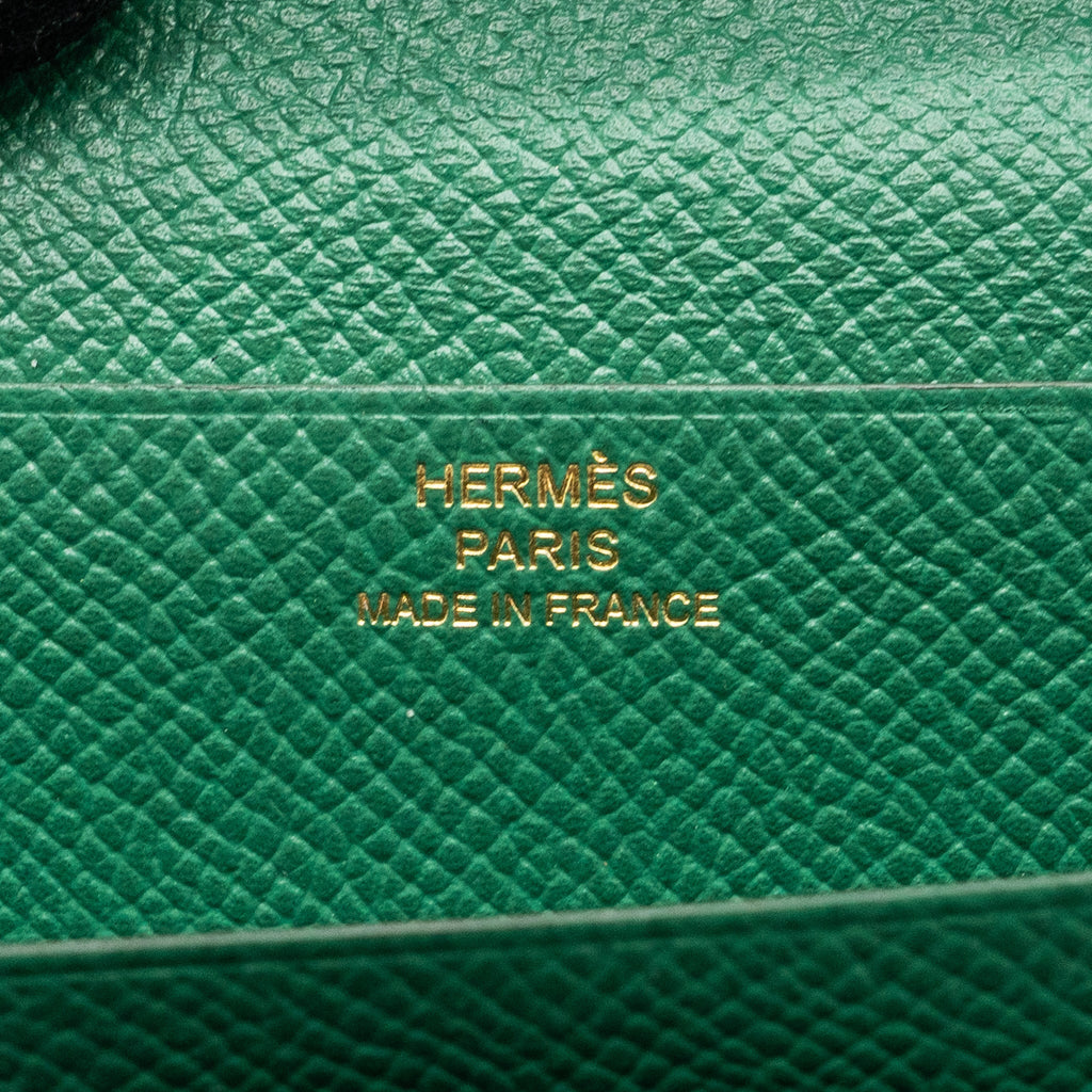 HERMES BEARN LONG WALLET EPSOM U4 VERT VERTIGO GHW