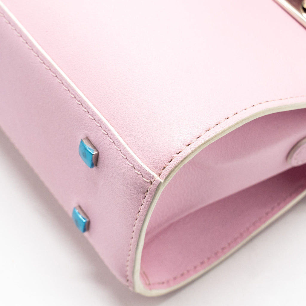 DELVAUX SMALL TEMPETE TOTE BAG CALFSKIN LIGHT PINK SHW