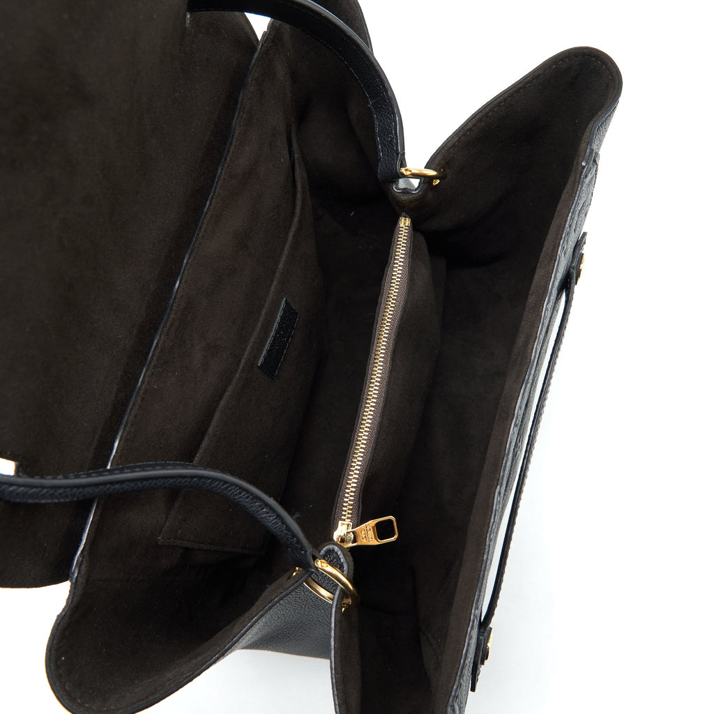 LOUIS VUITTON BLACK MONOGRAM EMPREINTE TROCADERO HANDBAG GHW
