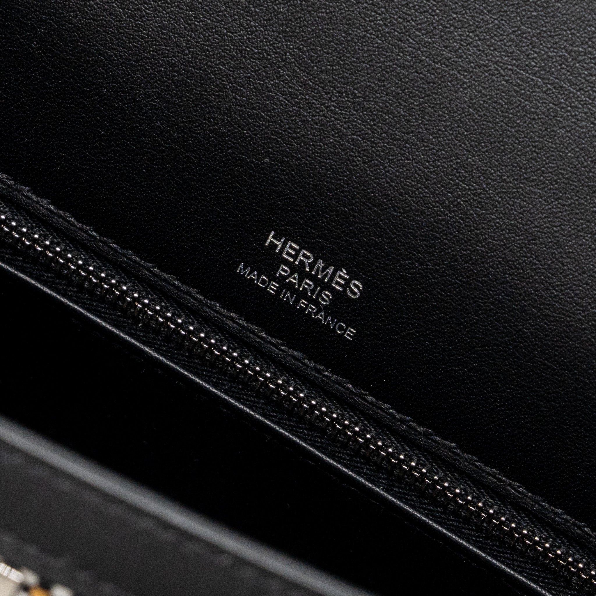 HERMES KELLY 25 SELLIER TOILE QUADRILLE /SWIFT BLACK-BLANC-DESERT / BLACK SHW