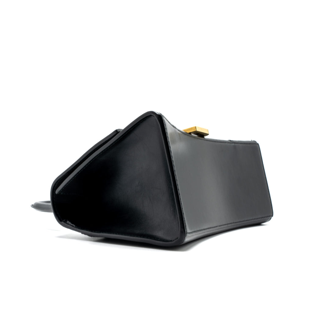BALENCIAGA SMALL HOURGLASS BAG CALFSKIN BLACK GHW